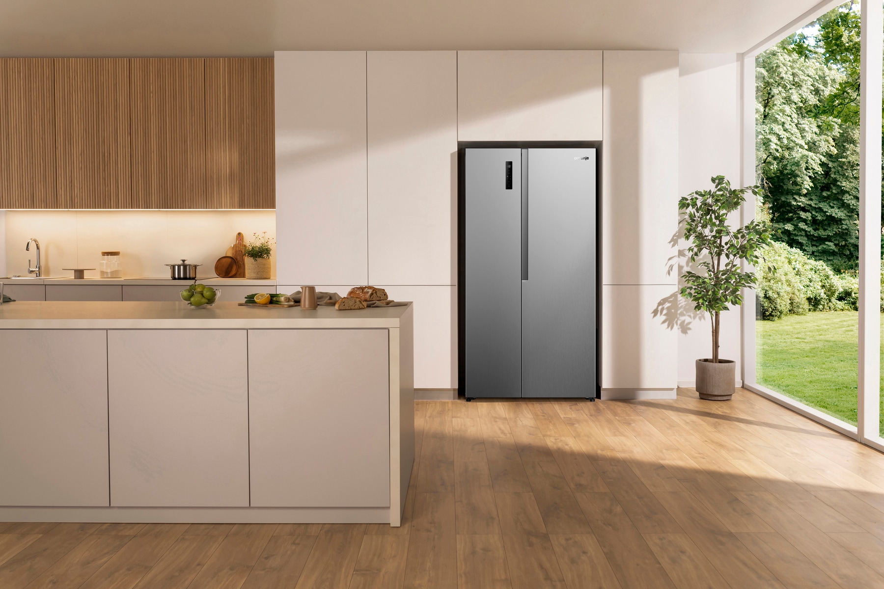 GORENJE Side-by-Side »NRS917C41X« 178,6 cm hoch 91,1 cm breit 544 Liter Gesamtvolumen, genug Platz für eine Großfamilie