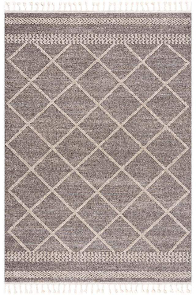Carpet City Teppich »Art 2645«, rechteckig, 7 mm Höhe, Läufer, Kurzflor, mit Kettfäden, Rauten-Optik