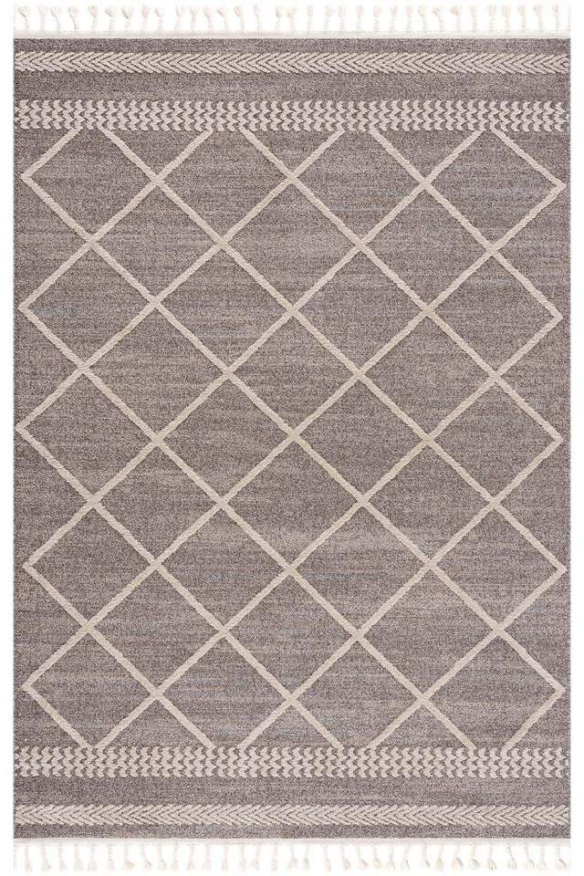 Thumbnail - Carpet City Teppich "Art 2645", rechteckig, 7 mm Höhe, Läufer, Kurzflor, mit Kettfäden, Rauten-Optik