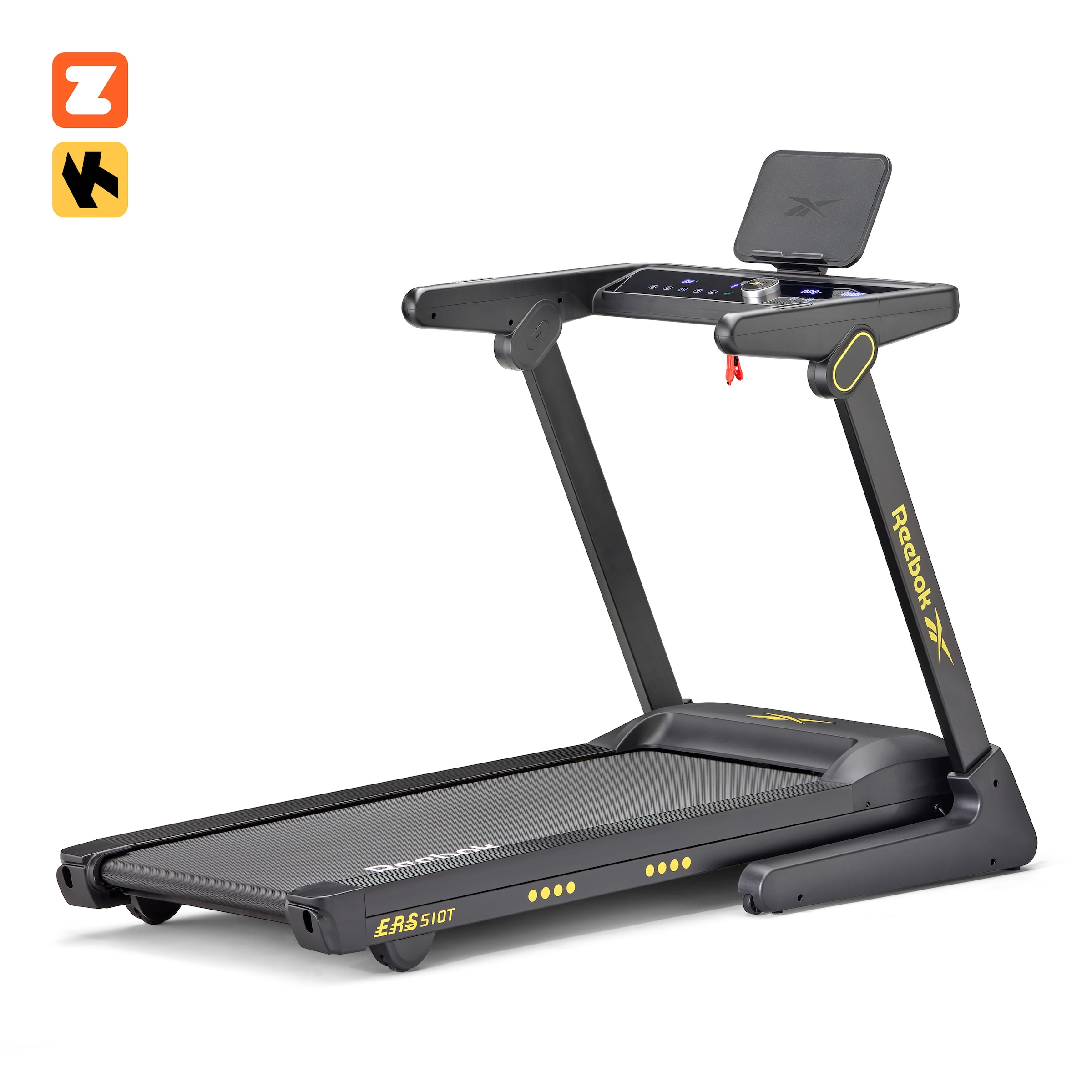 Reebok Laufband "Reebok ERS 510T Laufband – klappbar, 18 km/h" Suspension-Dämpfung, Soft-Drop-Klappsystem, 90% vormontiert