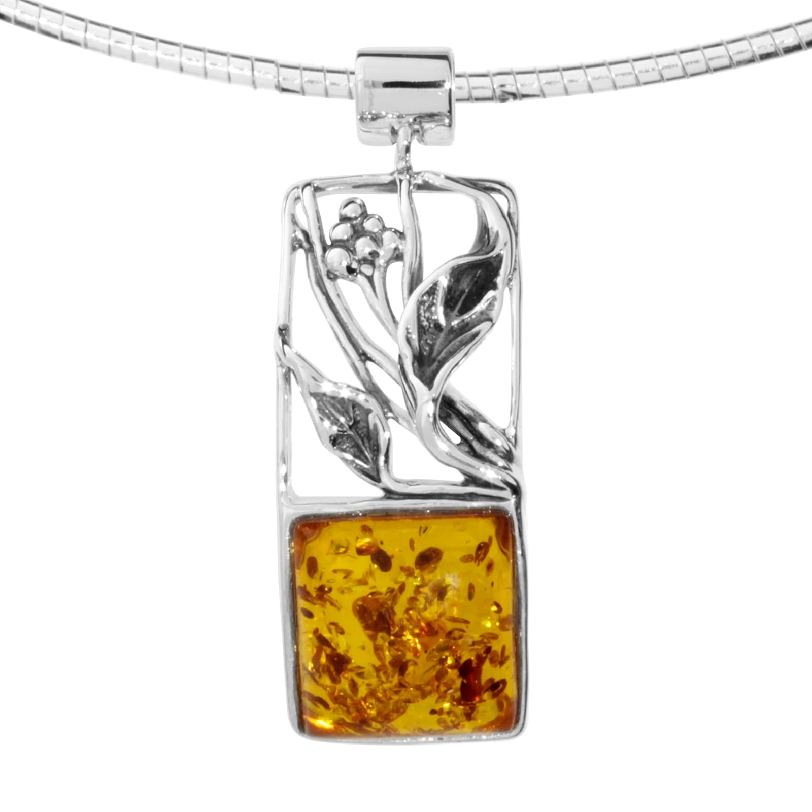 OSTSEE-SCHMUCK Damen Halsreif "Ostsee-Schmuck Halsreif mit Anhänger Vilma", 45cm, Silber 925 (Sterlingsilber), L: 42, silber, Silber 925