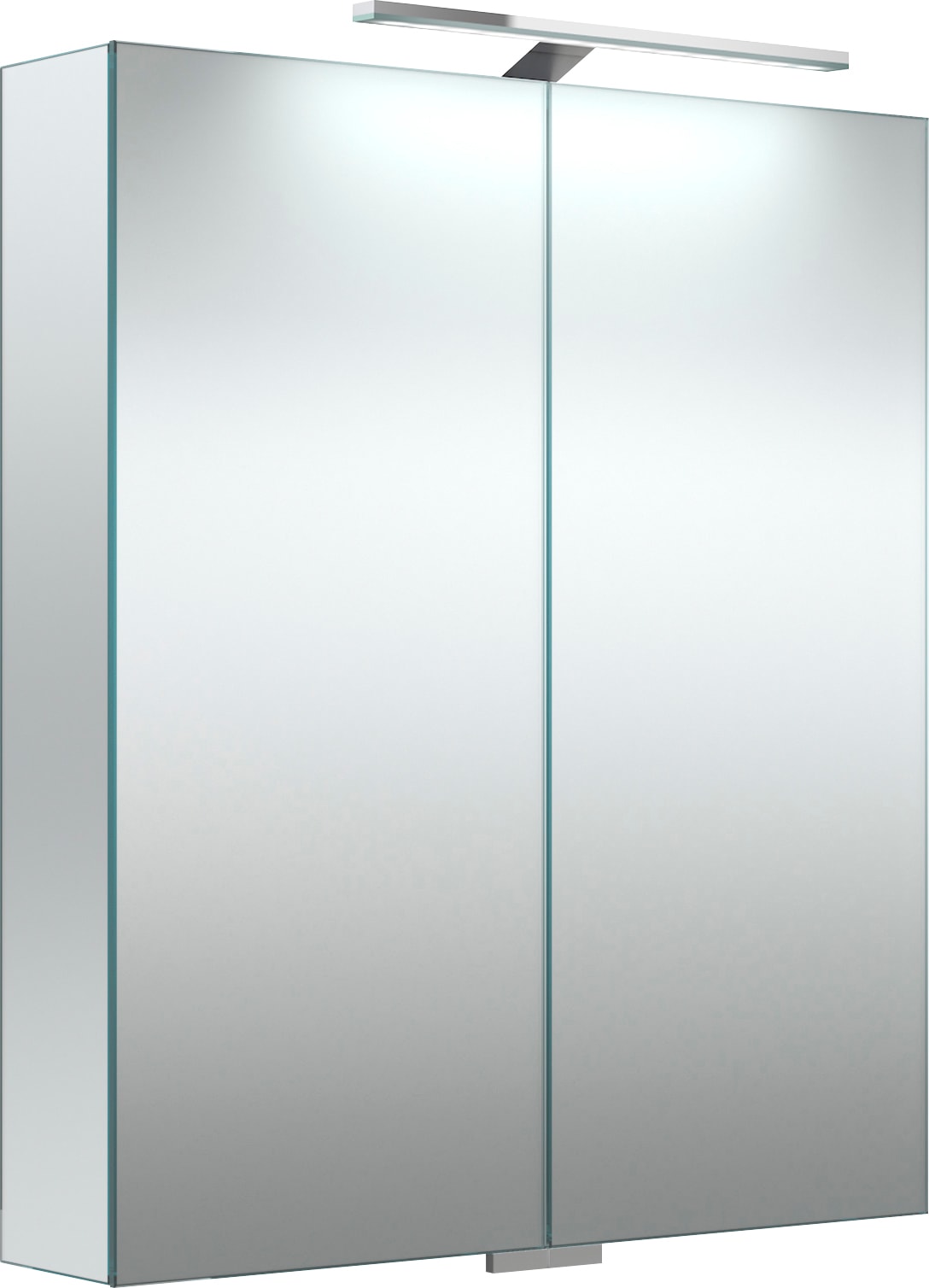welltime Spiegelschrank "G-Line", doppelseitig verspiegelt und mit verspiegelten Seitenwänden, Softclose