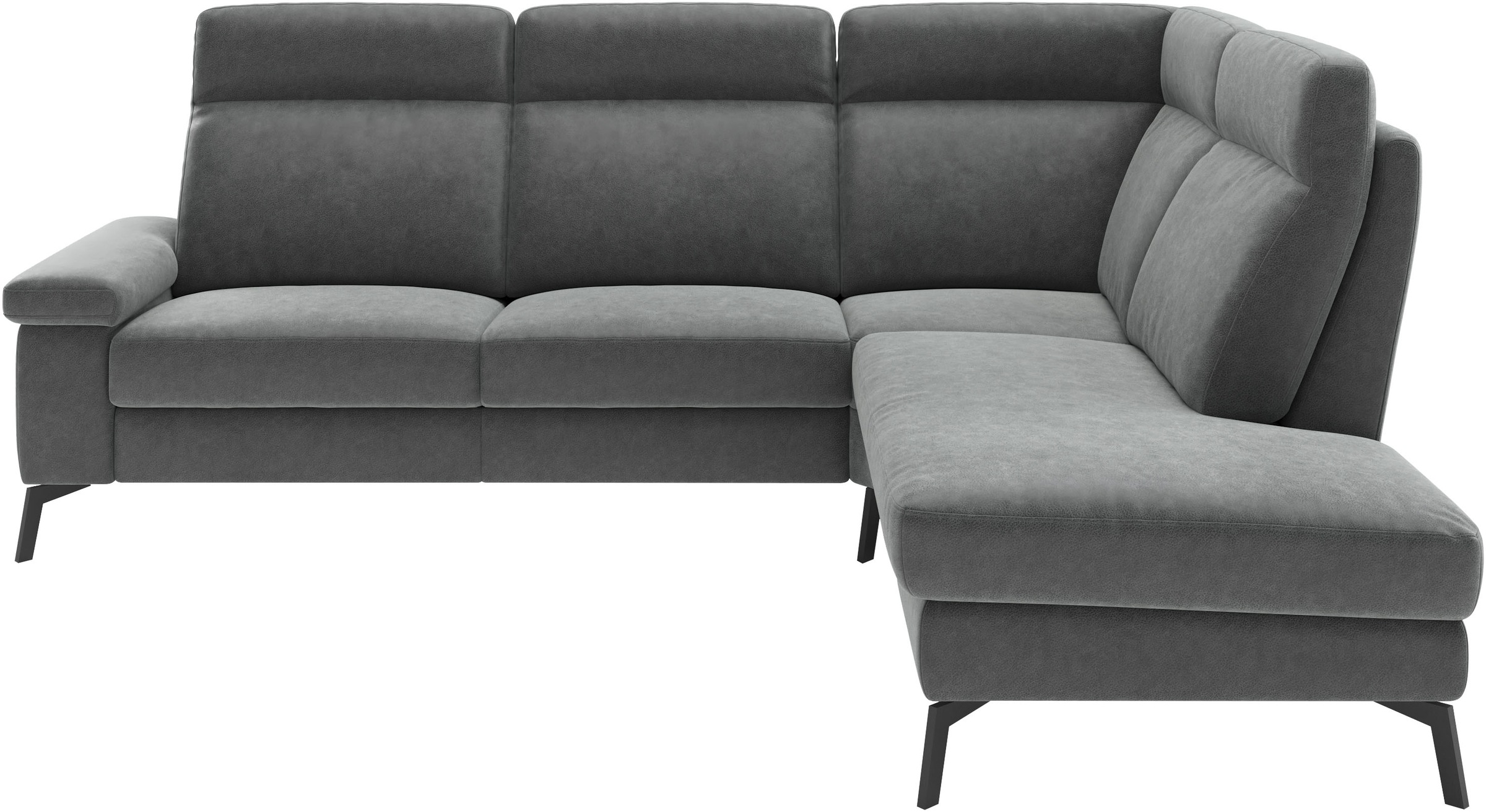 Home affaire Ecksofa "Nalani, optionaler Sitzauszug, Breite: 252 cm" Komfortabler Federkernsitz, großzügige Ecke, klappbare Armlehne
