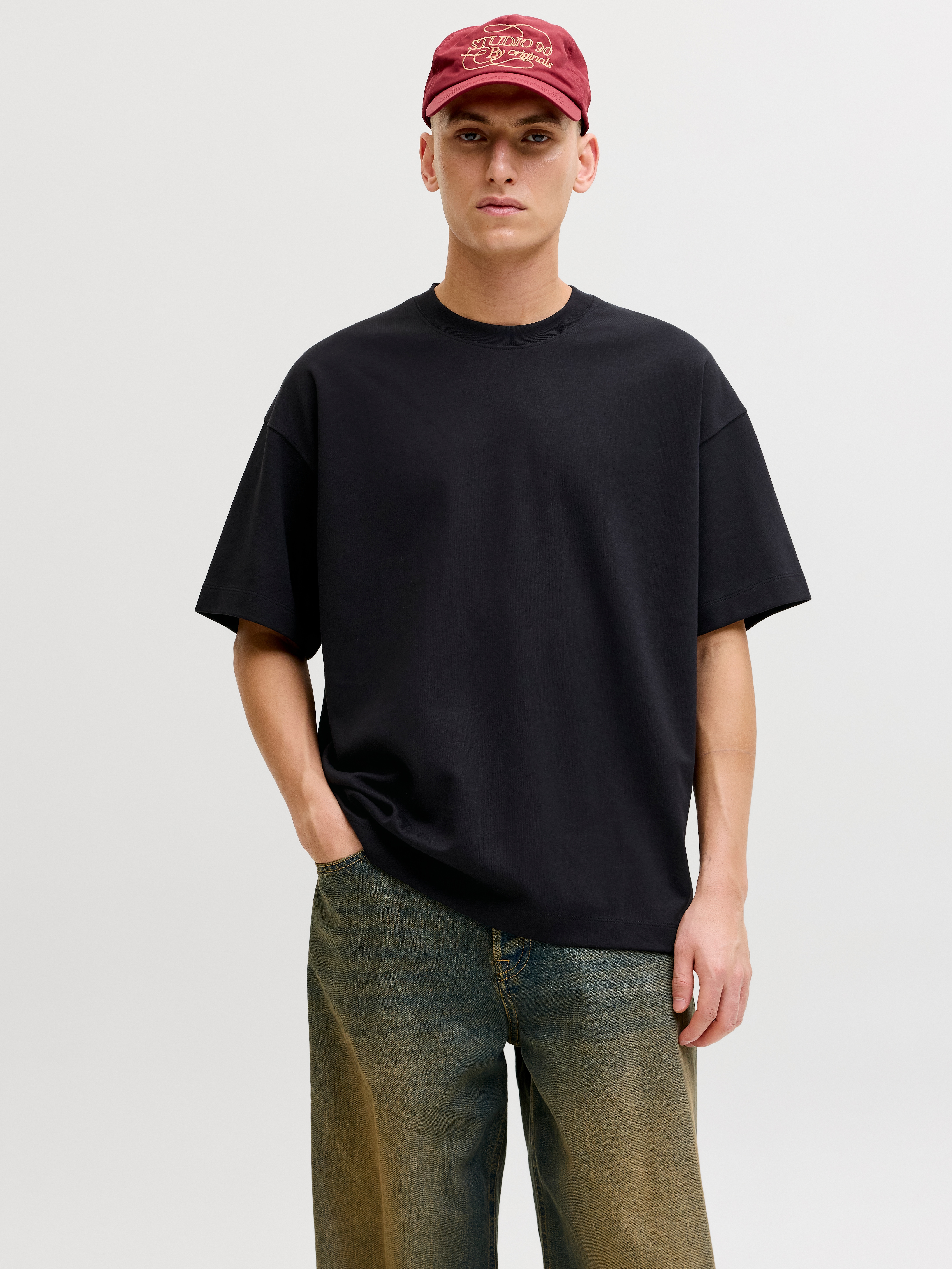 Jack & Jones T-Shirt "JJEBARRON TEE SS O-NECK NOOS" Baumwollmischung, loose fit