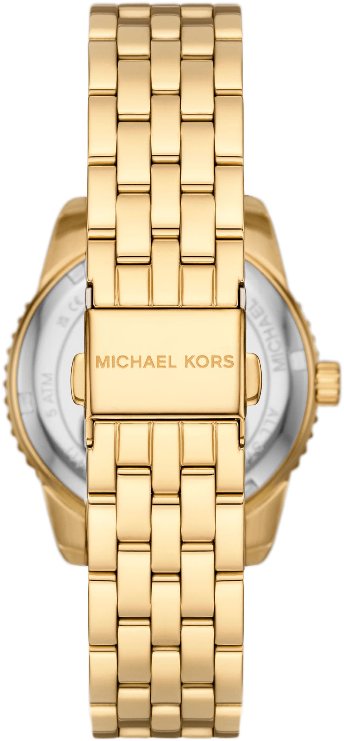 MICHAEL KORS Quarzuhr »BRYANT MK-Logo«, Armbanduhr, Damenuhr, Edelstahlarmband, analog, Glassteine