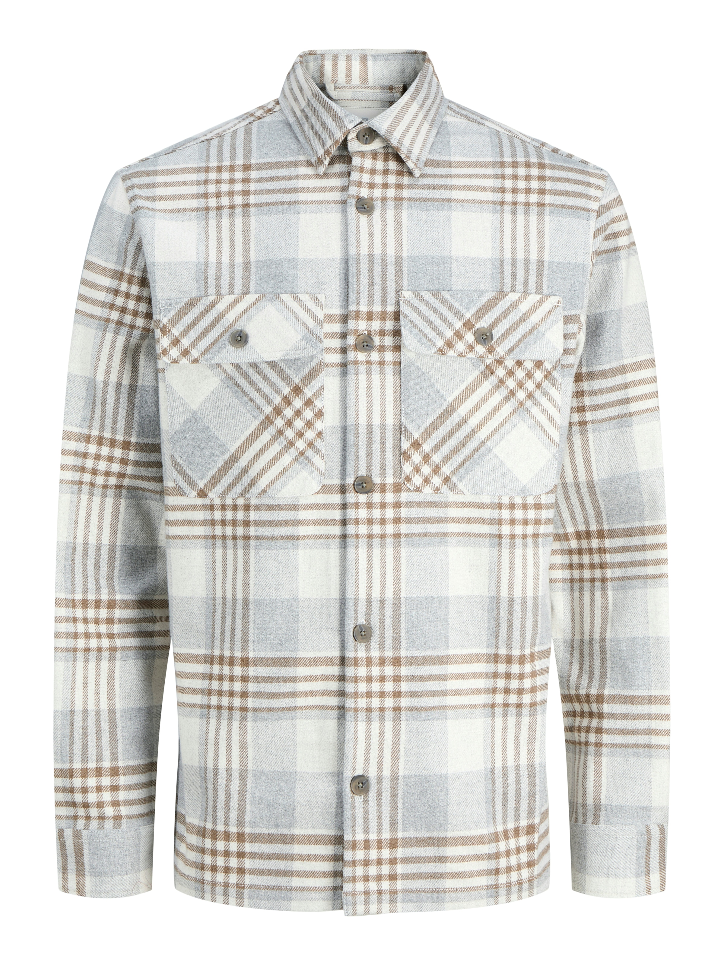 Jack & Jones Langarmhemd »JPRRAYLE MELANGE CHECK L/S OVERSHIRT SN«