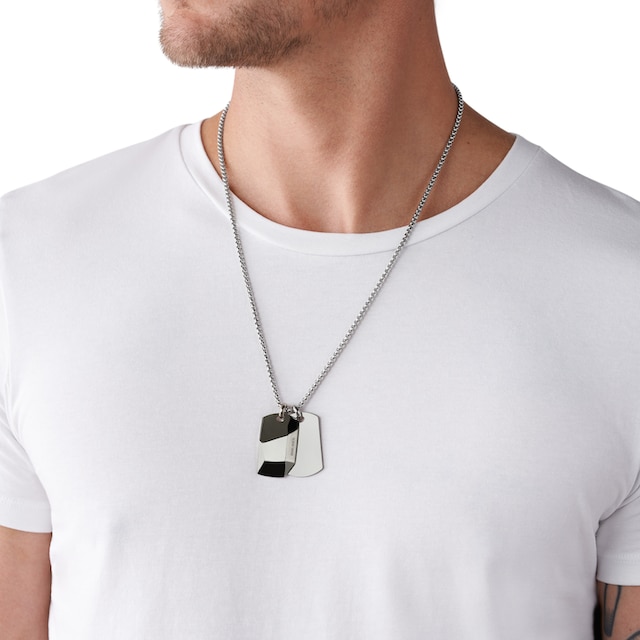 Diesel Kette mit Anhänger »Schmuck Edelstahl Halsschmuck Erbskette DOUBLE  DOGTAGS«, zu Hoodie, Shirt, Jeans, Sneaker, Underwear, Parfüm - Geschenk!  für bestellen | BAUR