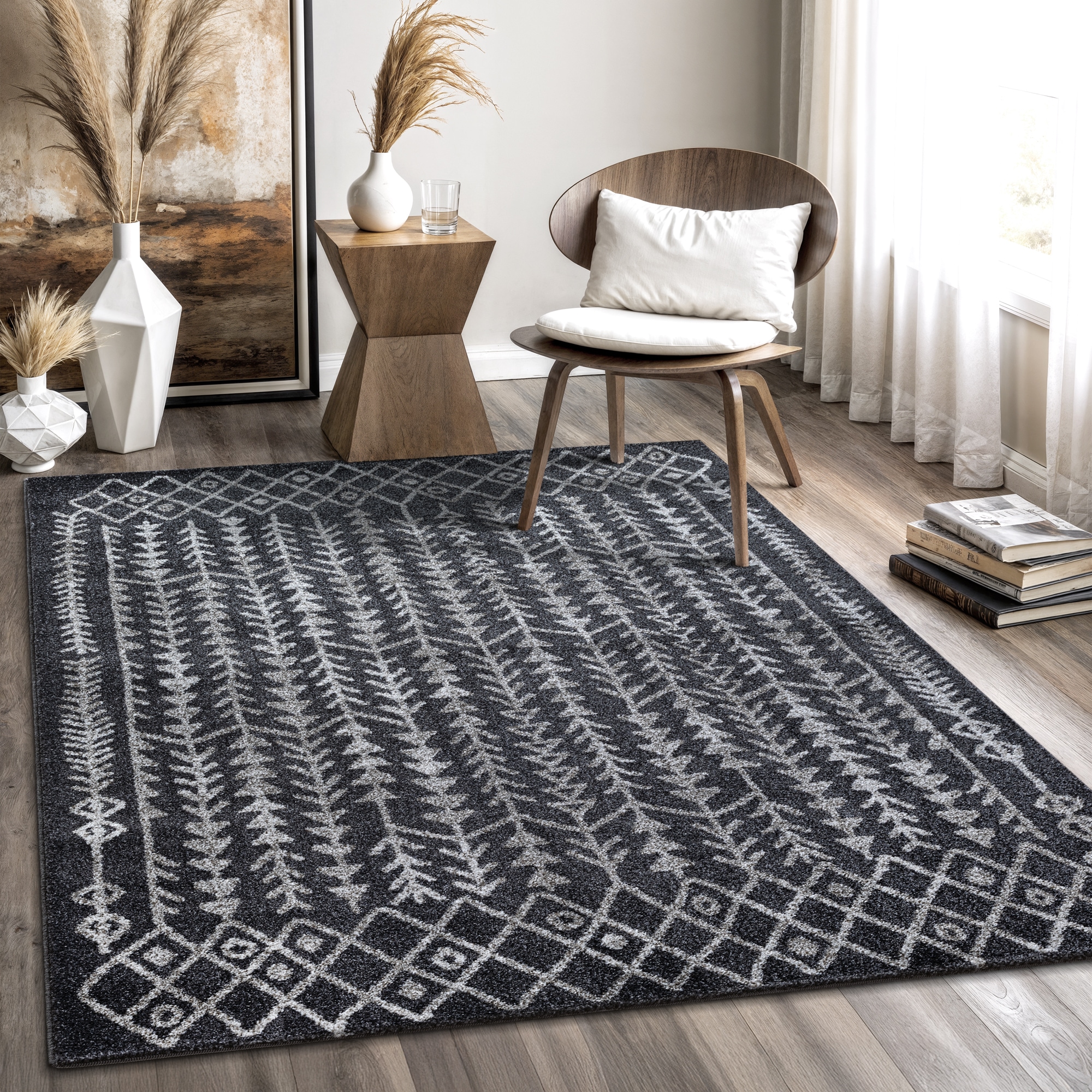 Sanat Teppich "Boho 8204, auch als Läufer und in Rund" rechteckig 10 mm Höhe Kurzflor, robust, Boho, Scandic, für Fussbodenheizung geeignet