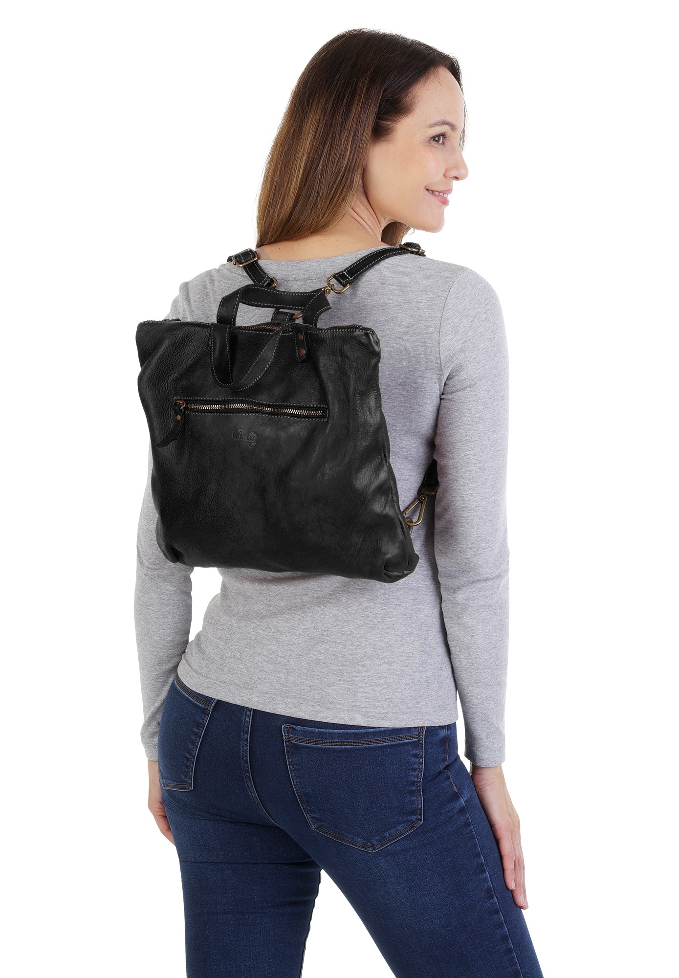 Cluty Umhängetasche echt Leder, Made in Italy günstig online kaufen