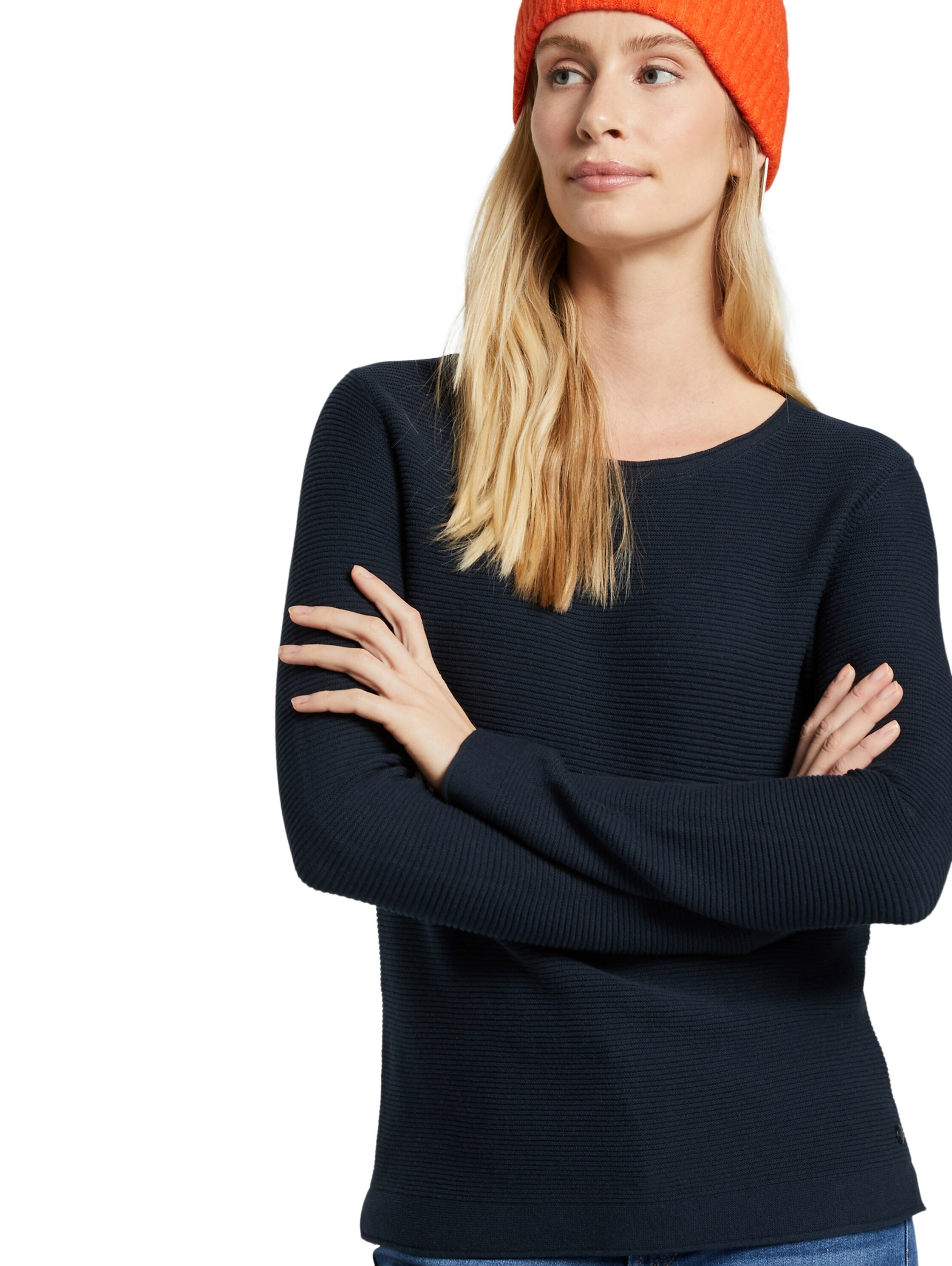 TOM TAILOR Rundhalspullover aus Rippstrick günstig online kaufen