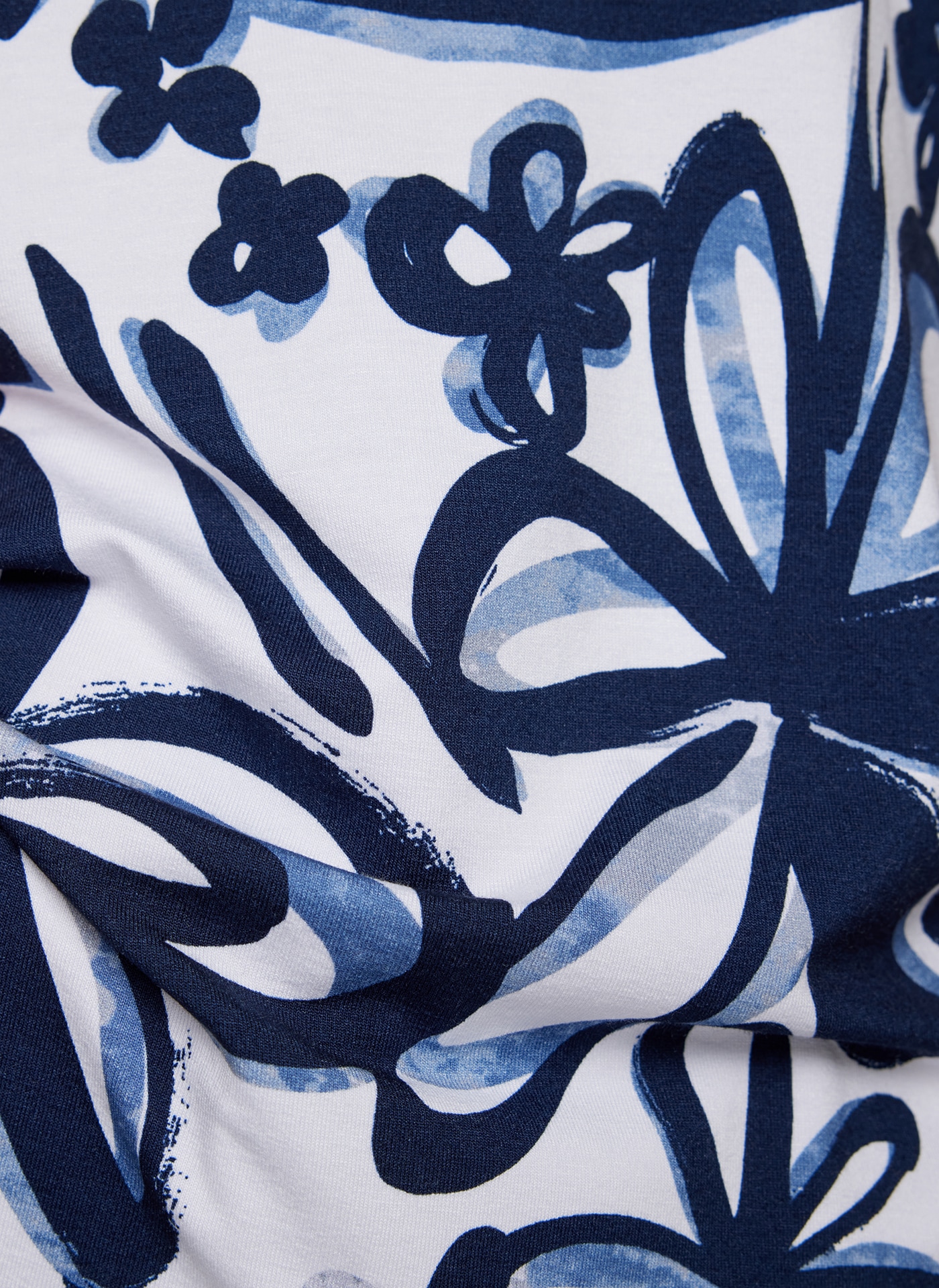 Rabe Rundhalsshirt, mit floralem Muster