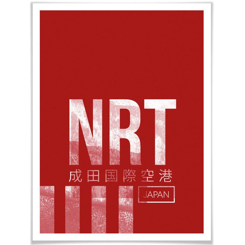 Wall-Art Poster »Wandbild NRT Flughafen Tokyo«, Flughafen, (1 St.)