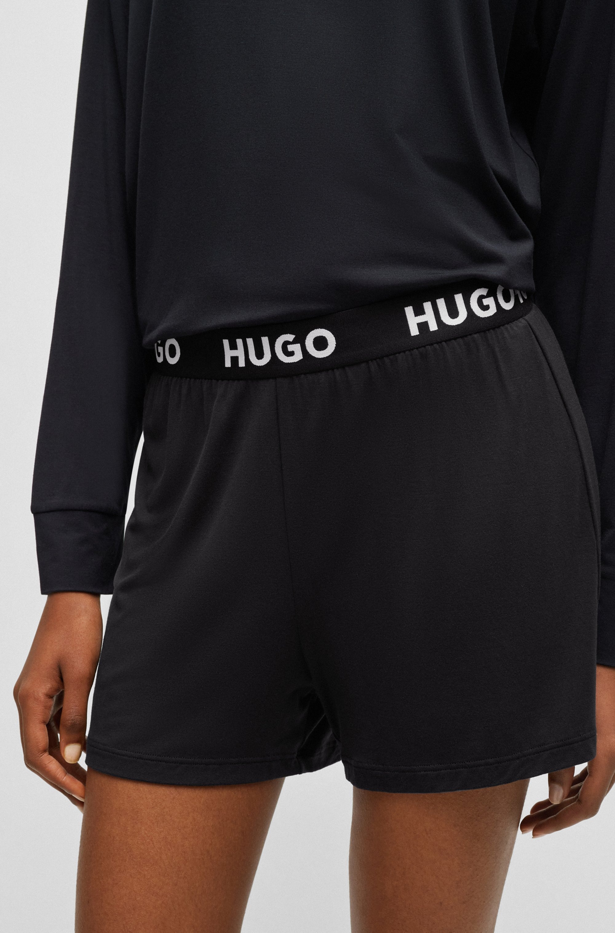 HUGO Underwear Schlafshorts »UNITE_SHORTS 10247048 01«, mit Hugo Logo-Elastiktape am Bund