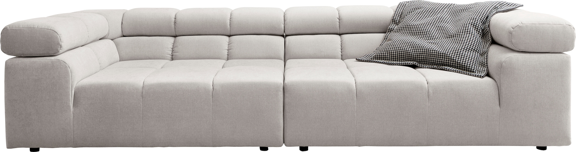 Home affaire Big-Sofa "Ancona B/T/H: 290/110/70 cm" auffällige Steppung, in günstig online kaufen