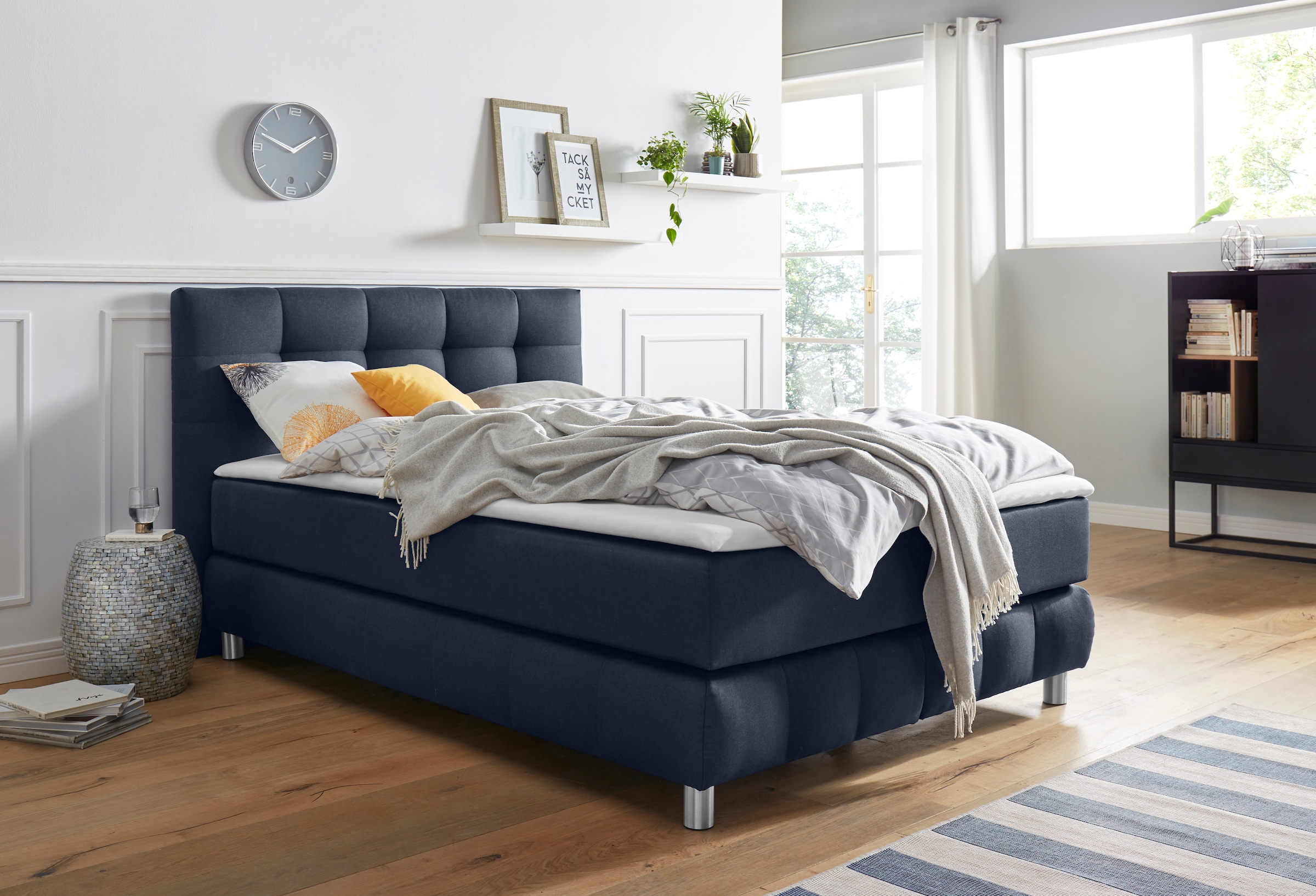 Home affaire Boxspringbett "Salo" incl. Topper, 6 Breiten, 2 Härtegrade, TF günstig online kaufen