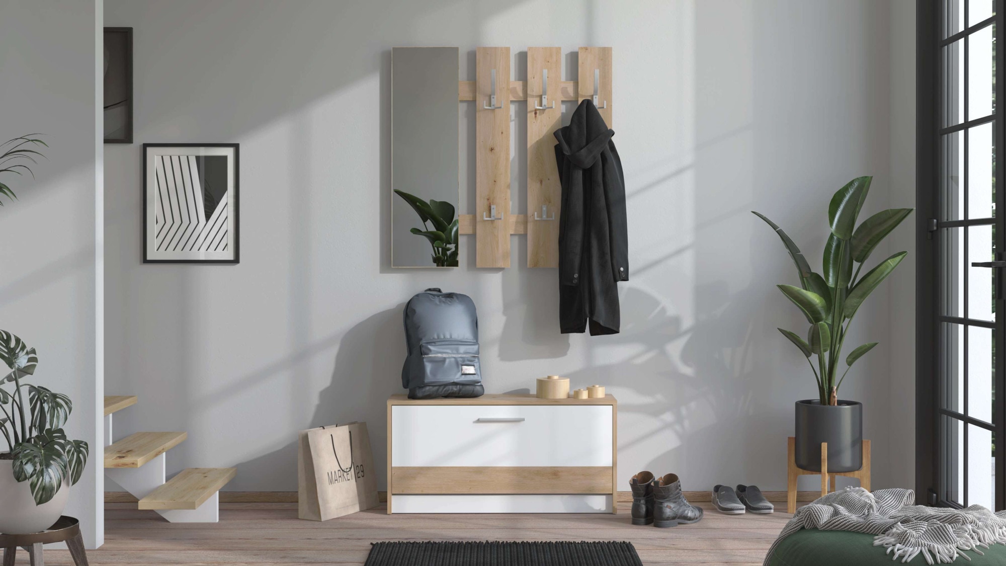 Home affaire Garderoben-Set "Rimini, Set 2tlg" 2 Stk. tlg.