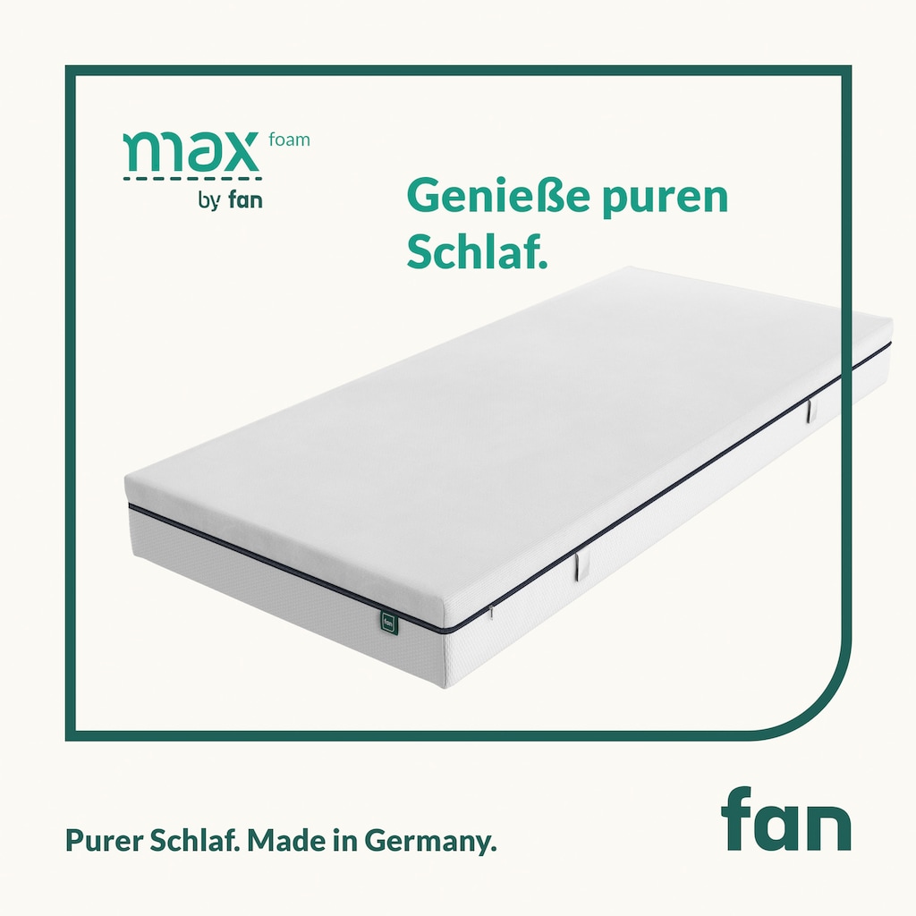 f.a.n. Schlafkomfort Komfortschaummatratze »mx foam by fan, 5 Zonen Matratze 90x200 cm, 140x200 & weitere Größen«, 18 cm hoch, Raumgewicht: 30 kg/m³, (1 St.), Matratze flexibel bis 140 kg, ergonomisch, atmungsaktiv