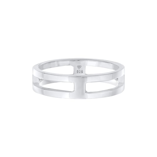 Black Friday Kuzzoi Silberring »Herren Bandring Steg Massiv 925 Silber« |  BAUR