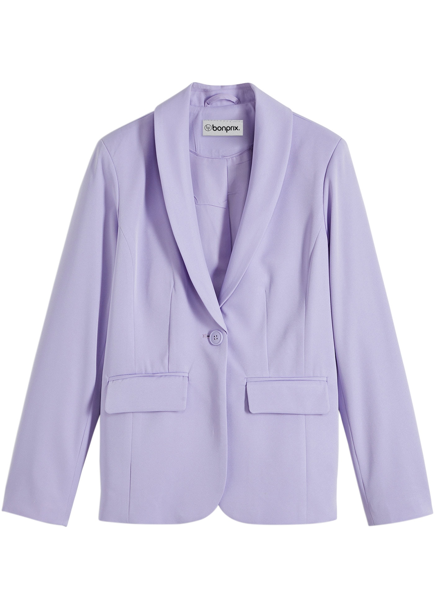 bonprix Jackenblazer eleganter Look, schmale Passform, aus Polyester und Elasthan