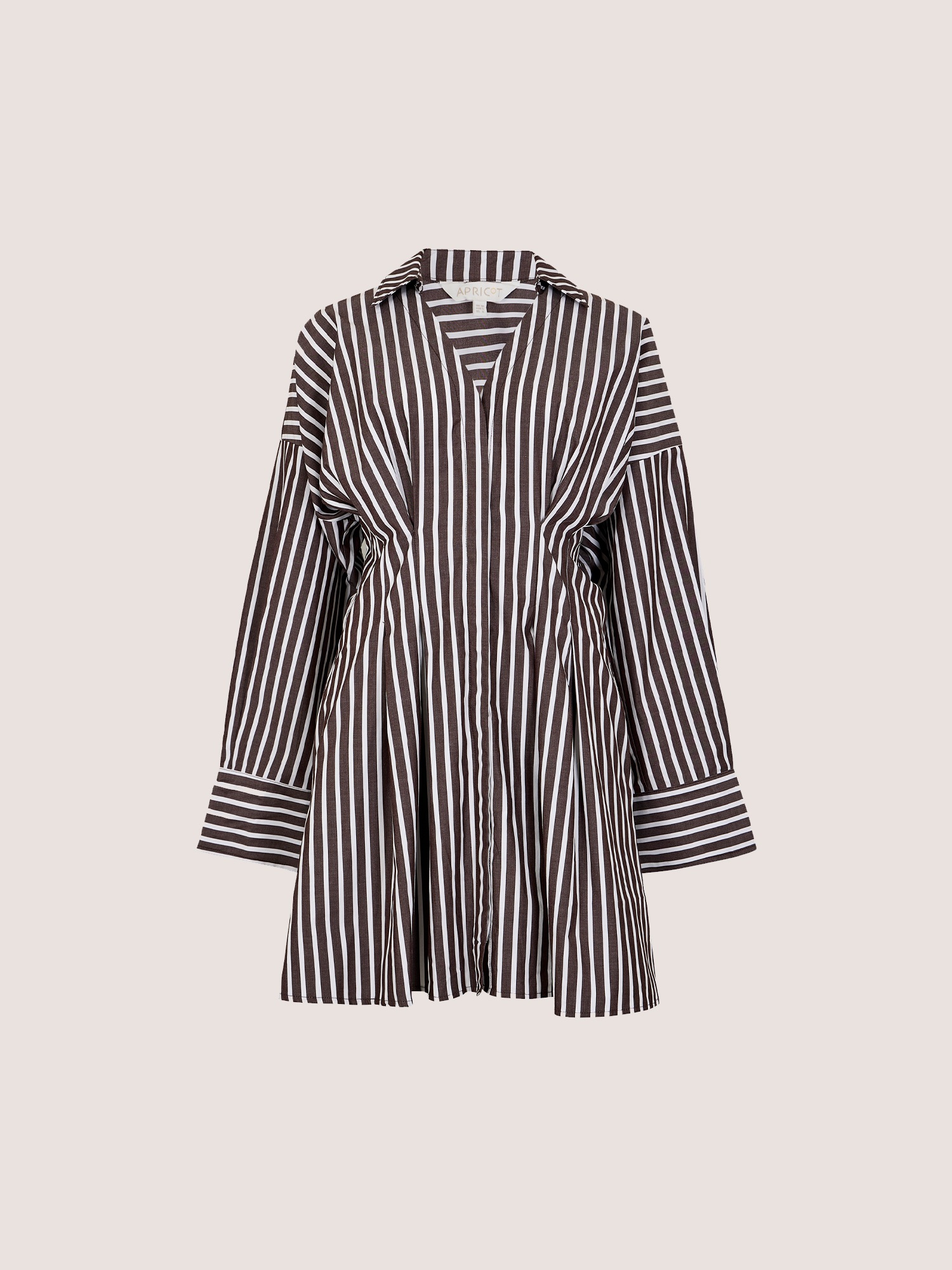 Apricot Minikleid »Streifenkleid mit V-Ausschnitt« mit Smokdetails