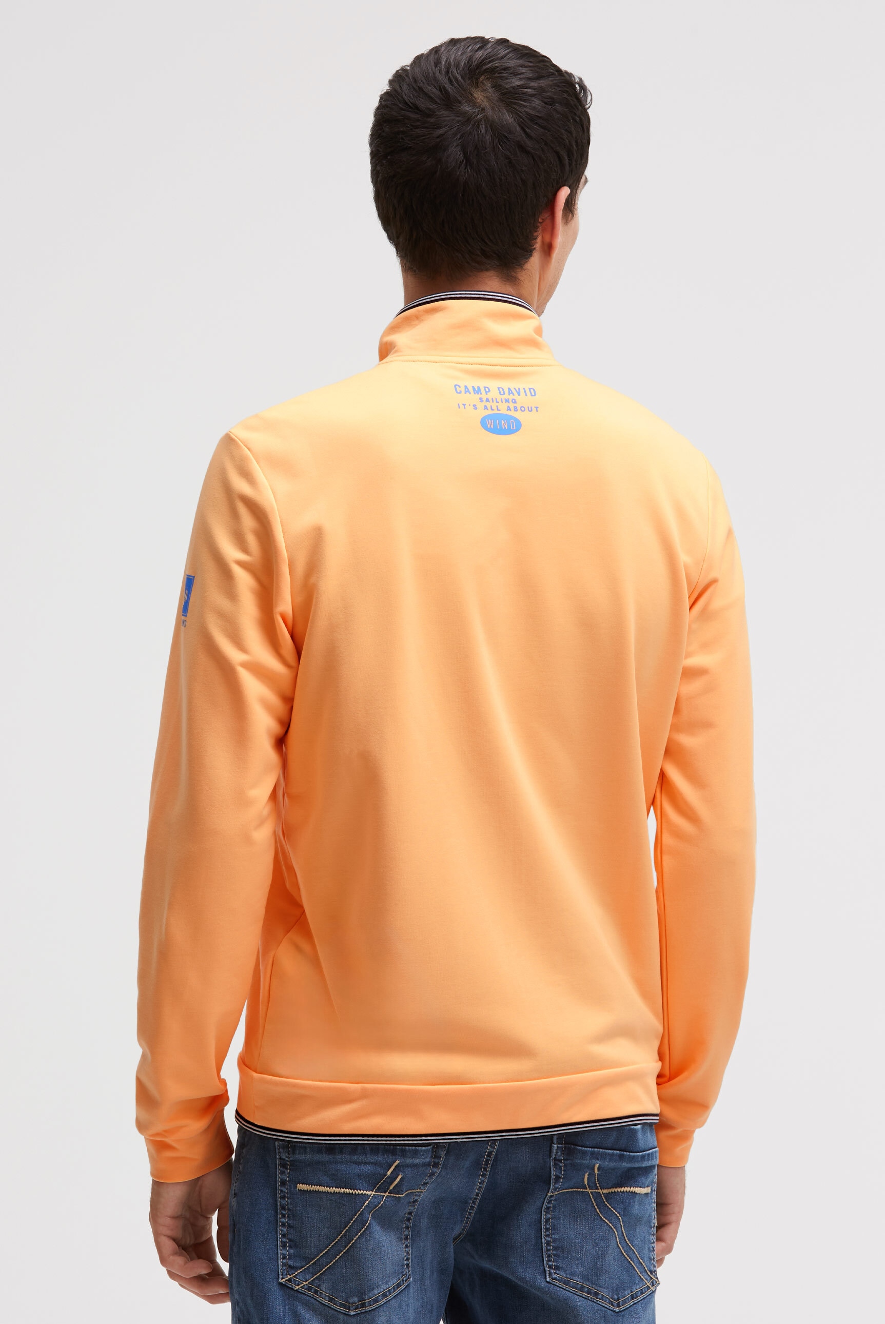 CAMP DAVID Sweatjacke mit reflektierenden Details