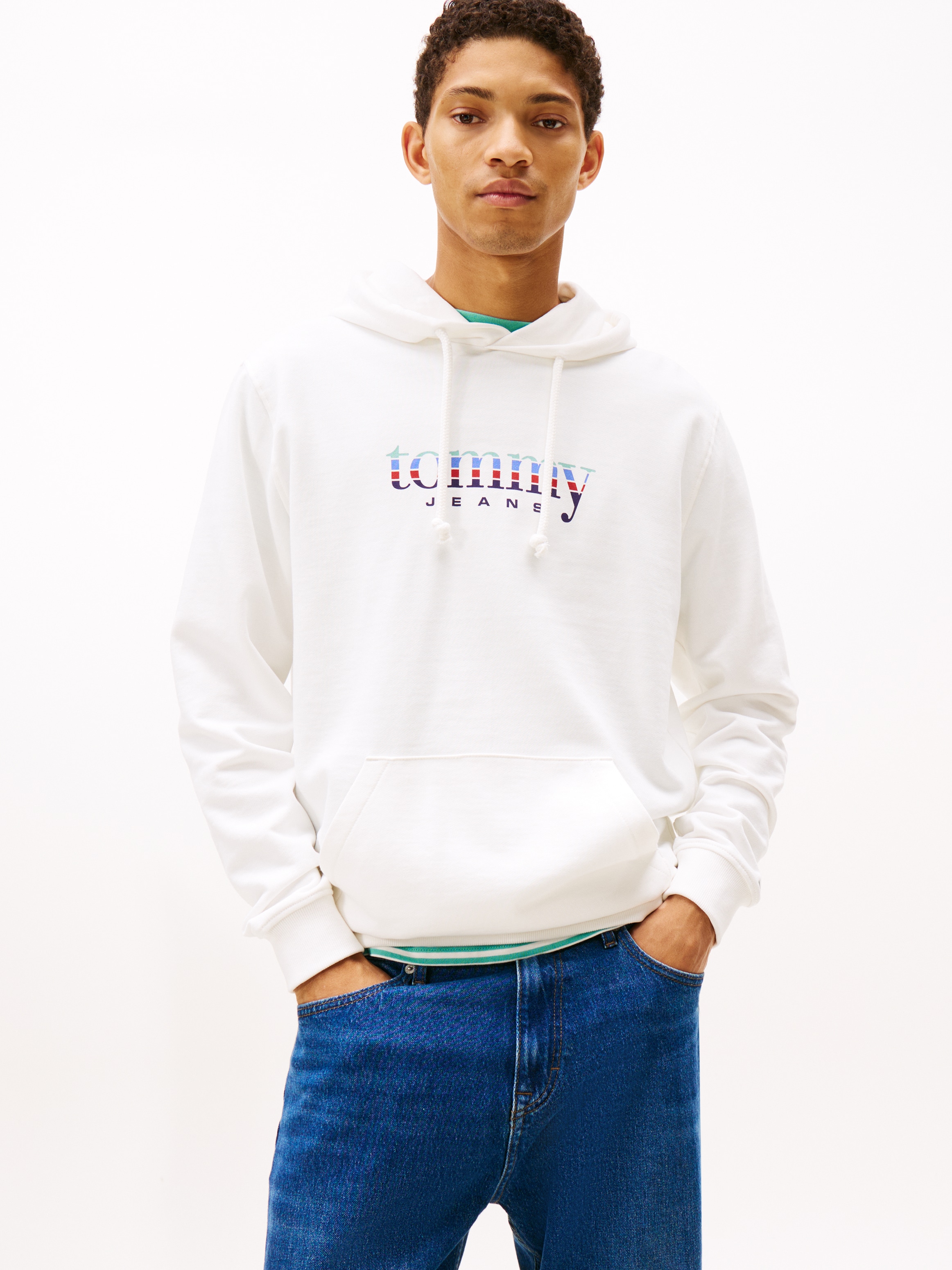 Tommy Jeans Hoodie "TJM REG ENTRY DNA PLAY", regular fit, mehrfarbiges Logo günstig online kaufen