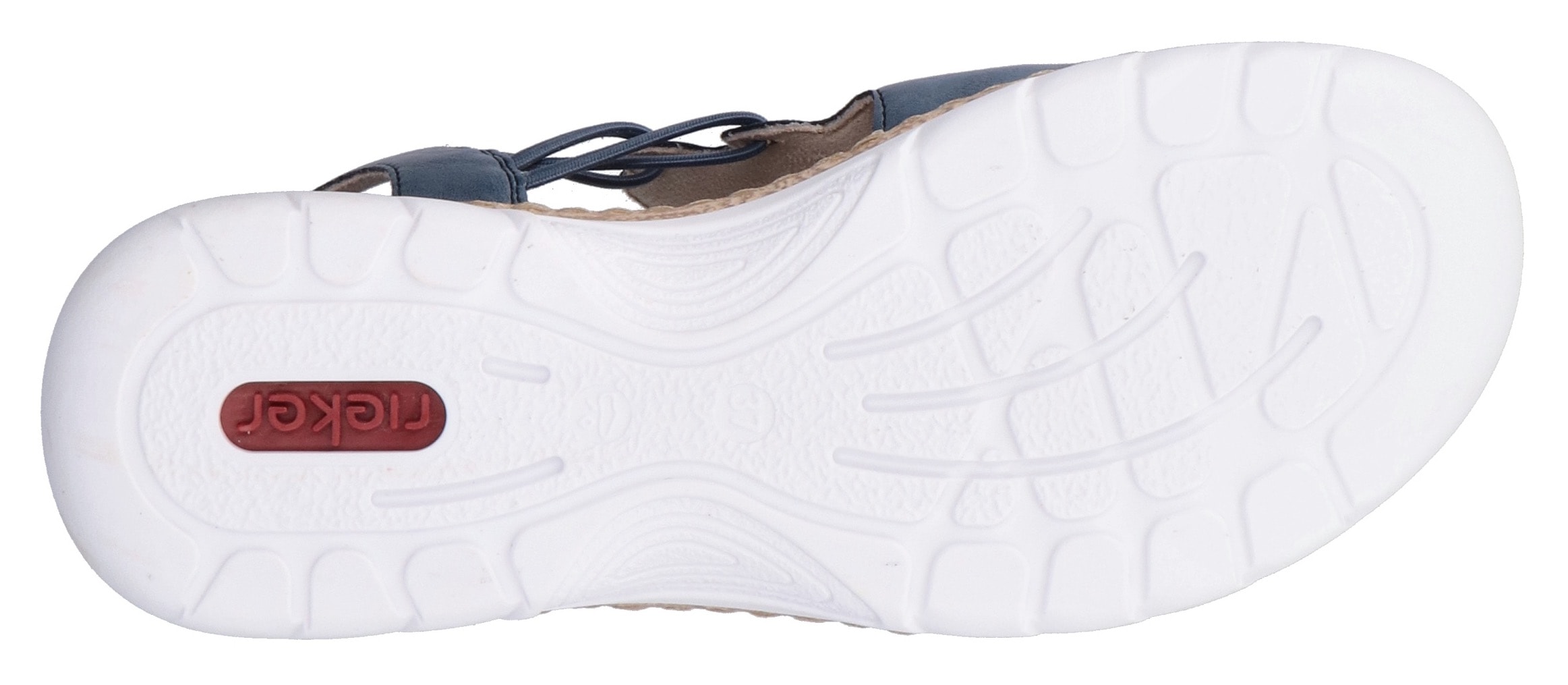 Rieker Sandale, Sommerschuh, Sandalette, Schlupfschuh mit seitlichen Gummizügen