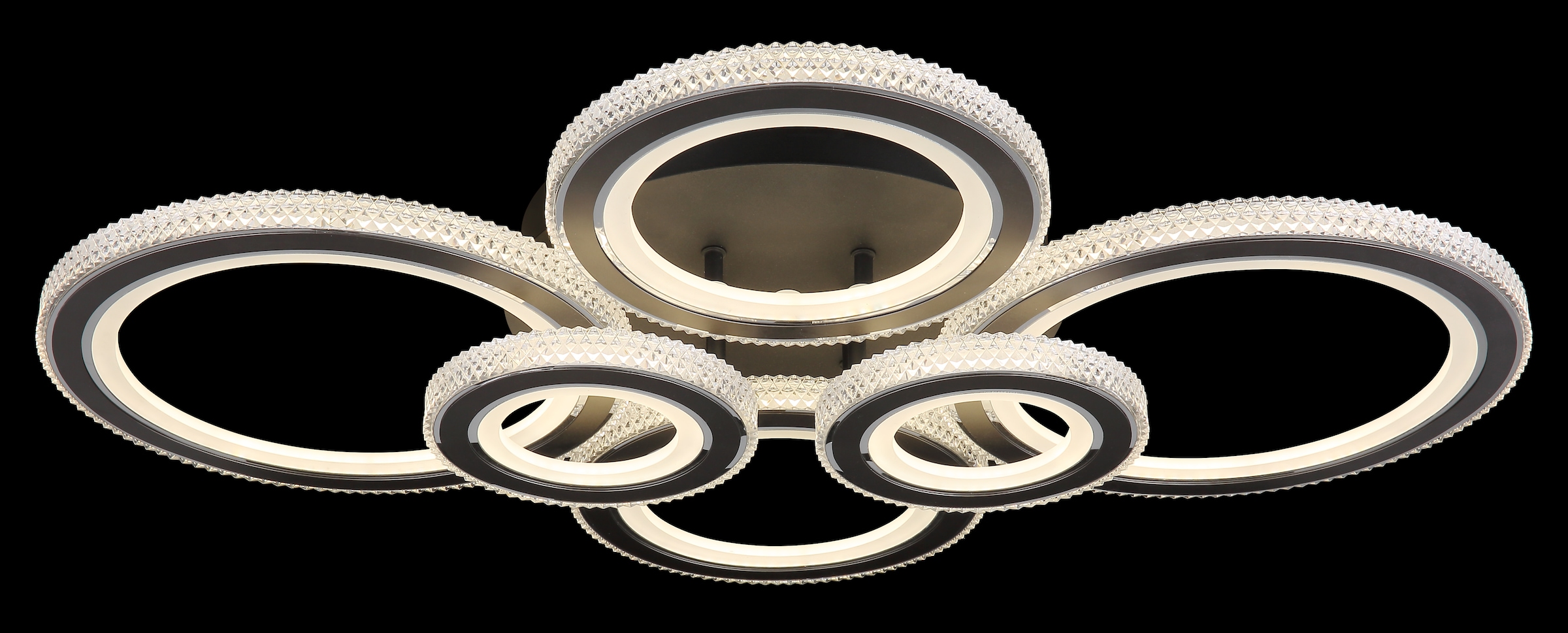 GLOBO LIGHTING LED Deckenleuchte »KORA«, Leuchtmittel LED-Modul | LED fest integriert, Deckenlampe/schwarz/anthrazit/Kunststoffkristalle
