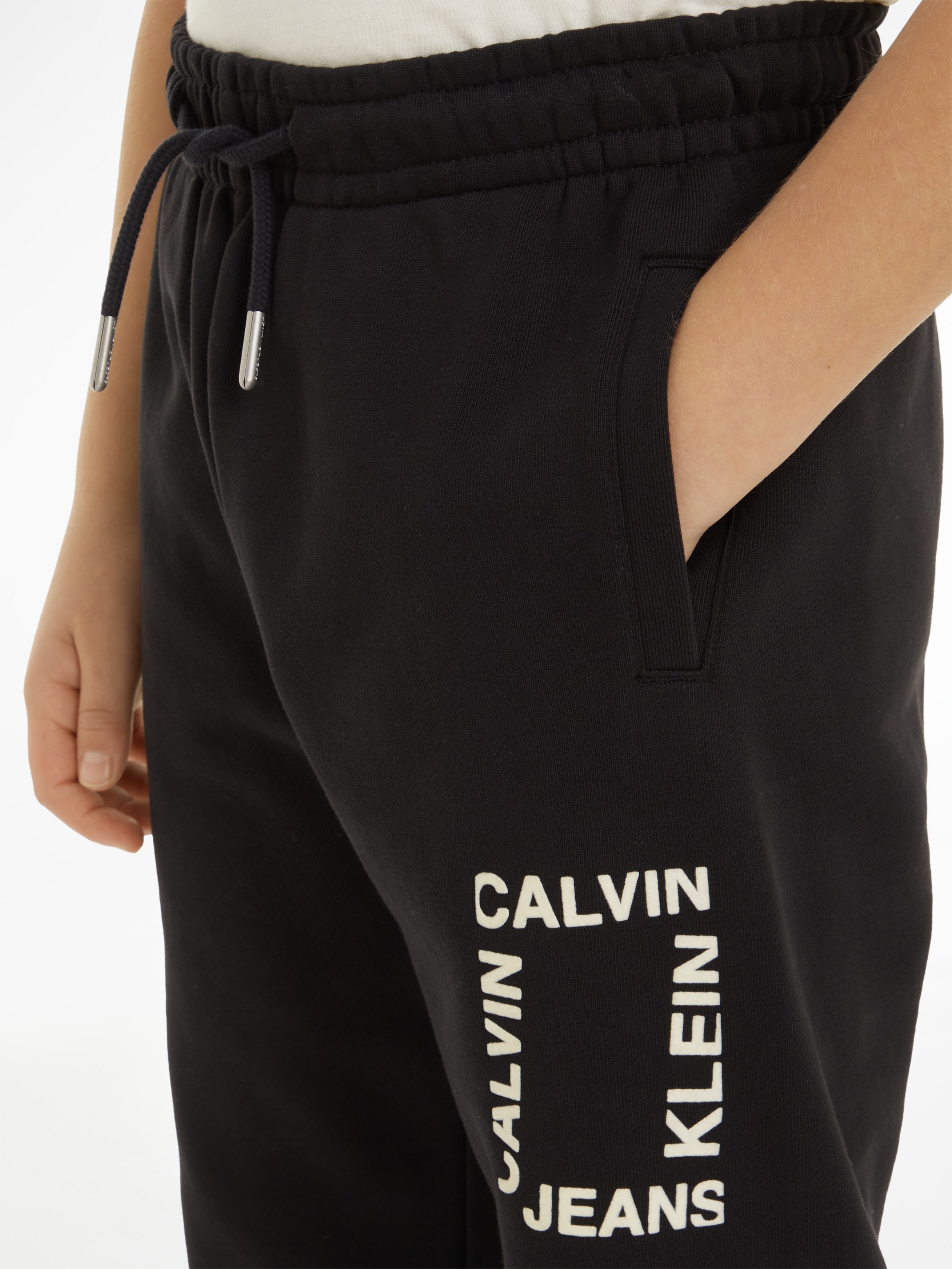 Calvin Klein Jeans Sweathose »MINI HERO FLOCK LOGO PANTS«, für Kinder bis 16 Jahre