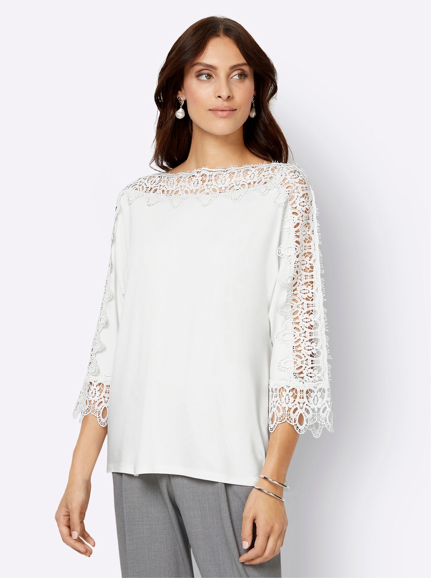 Lady Spitzenshirt »Shirt«, (1 tlg.)
