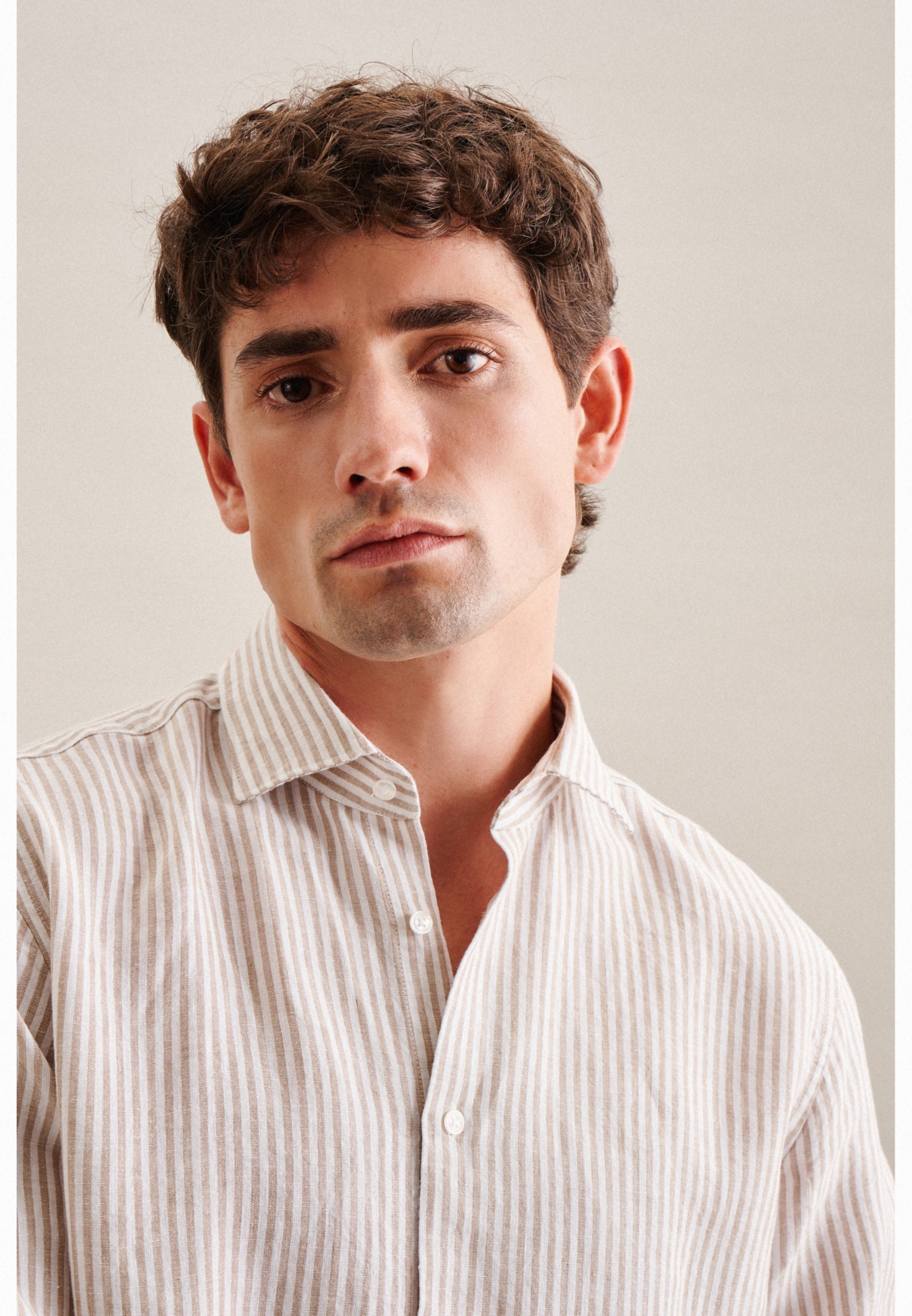 Thumbnail - seidensticker Businesshemd "Regular" Regular 1/1 Kentkragen Streifen