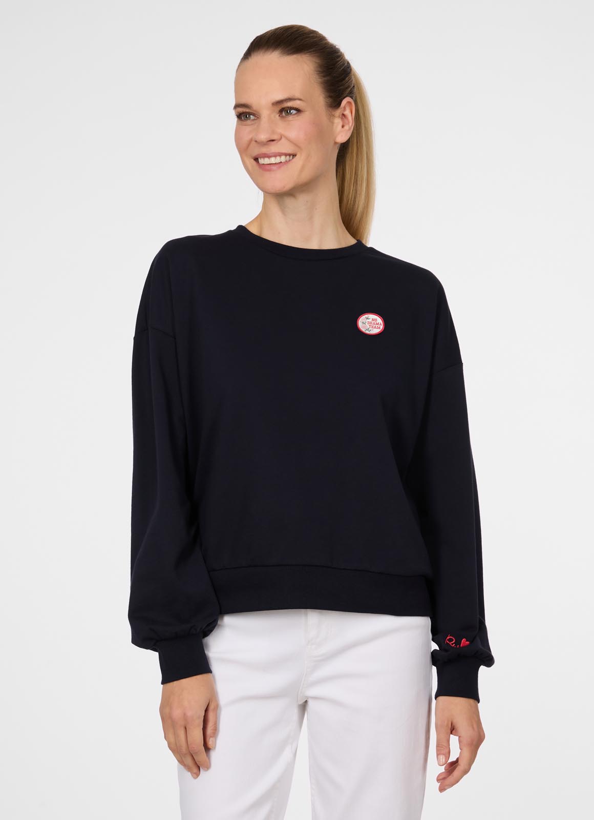 Ragwear Sweatshirt "WUSS PATCH", aus Baumwollmischung, normale Passform, Langarm, ohne Verschluss