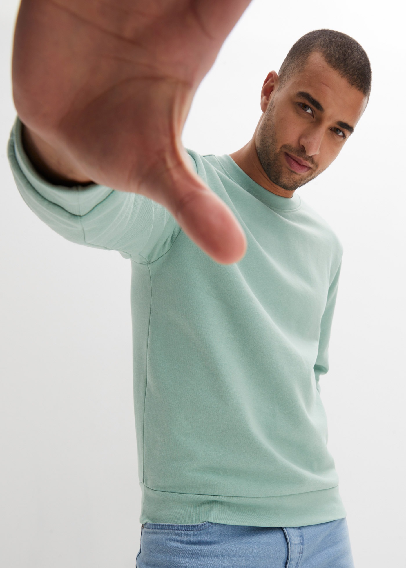 Thumbnail - bonprix Sweatshirt "Sweatshirt", Regular Fit, mit Rundhalsausschnitt, weich angeraute Innenseite