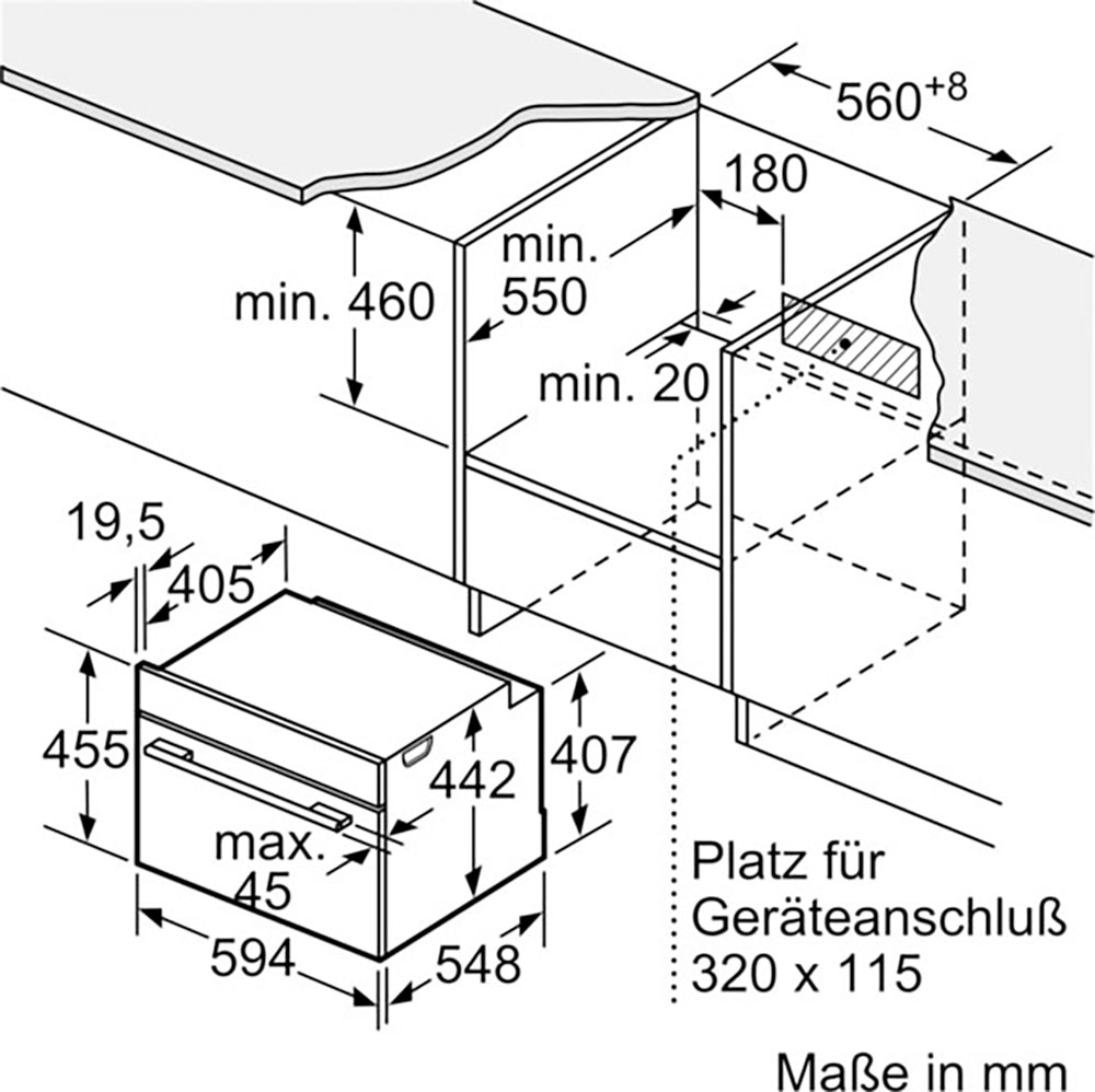 SIEMENS Dampfbackofen iQ700 »CS736G1B1«, mit Teleskopauszug nachrüstbar