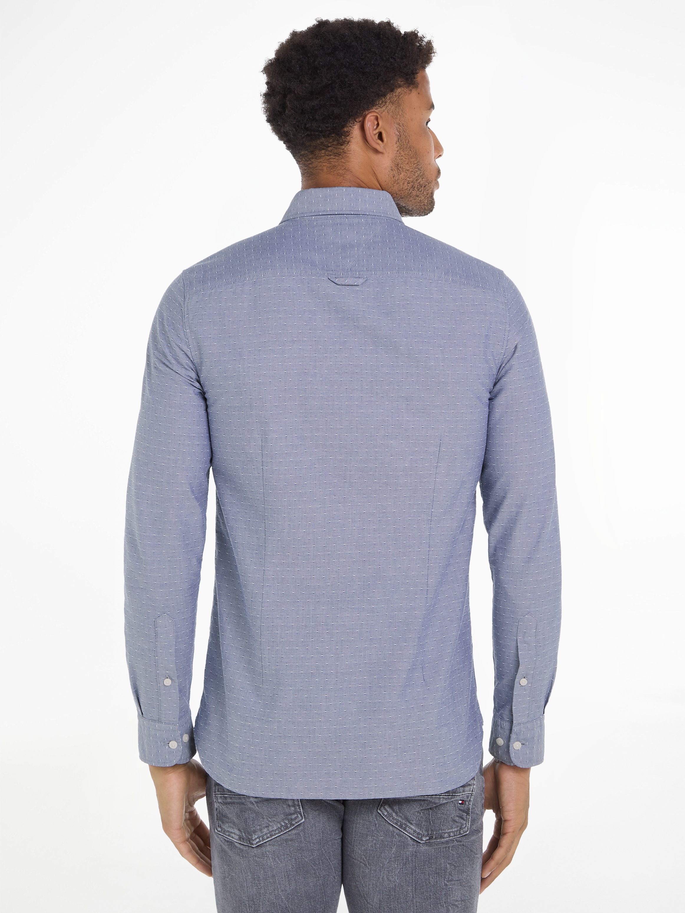 Tommy Hilfiger Langarmhemd "OXFORD DOBBY Slim Fit SHIRT" günstig online kaufen