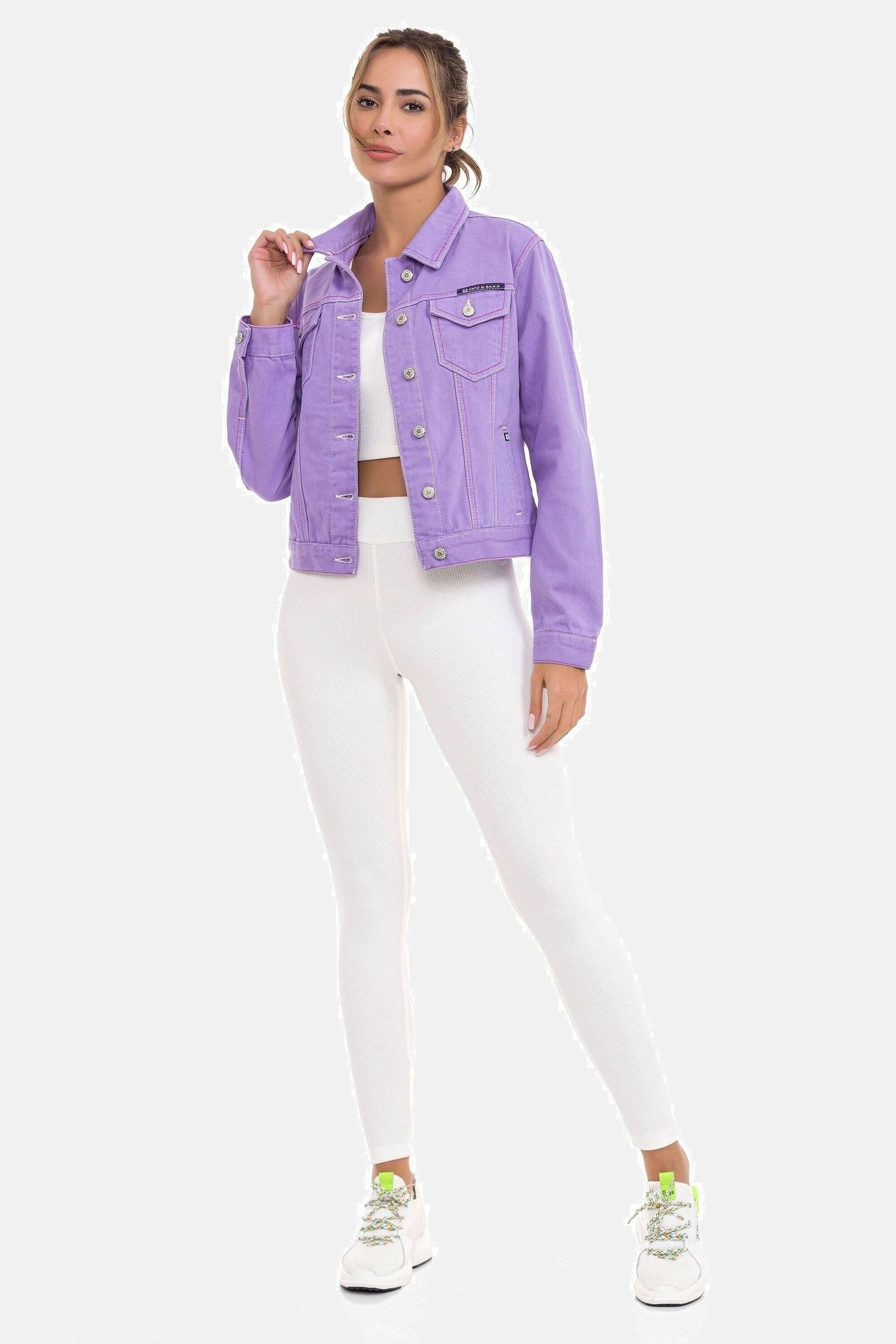 Cipo & Baxx Jeansjacke »Jeansjacke«, ohne Kapuze, Mit praktischen Brusttaschen, WJ212