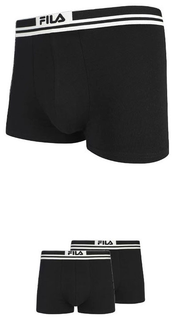 Fila Boxer »MAN BOXER SHORTS«, (2er Pack), mit sportlichem Streifen-Detail, ohne Eingriff