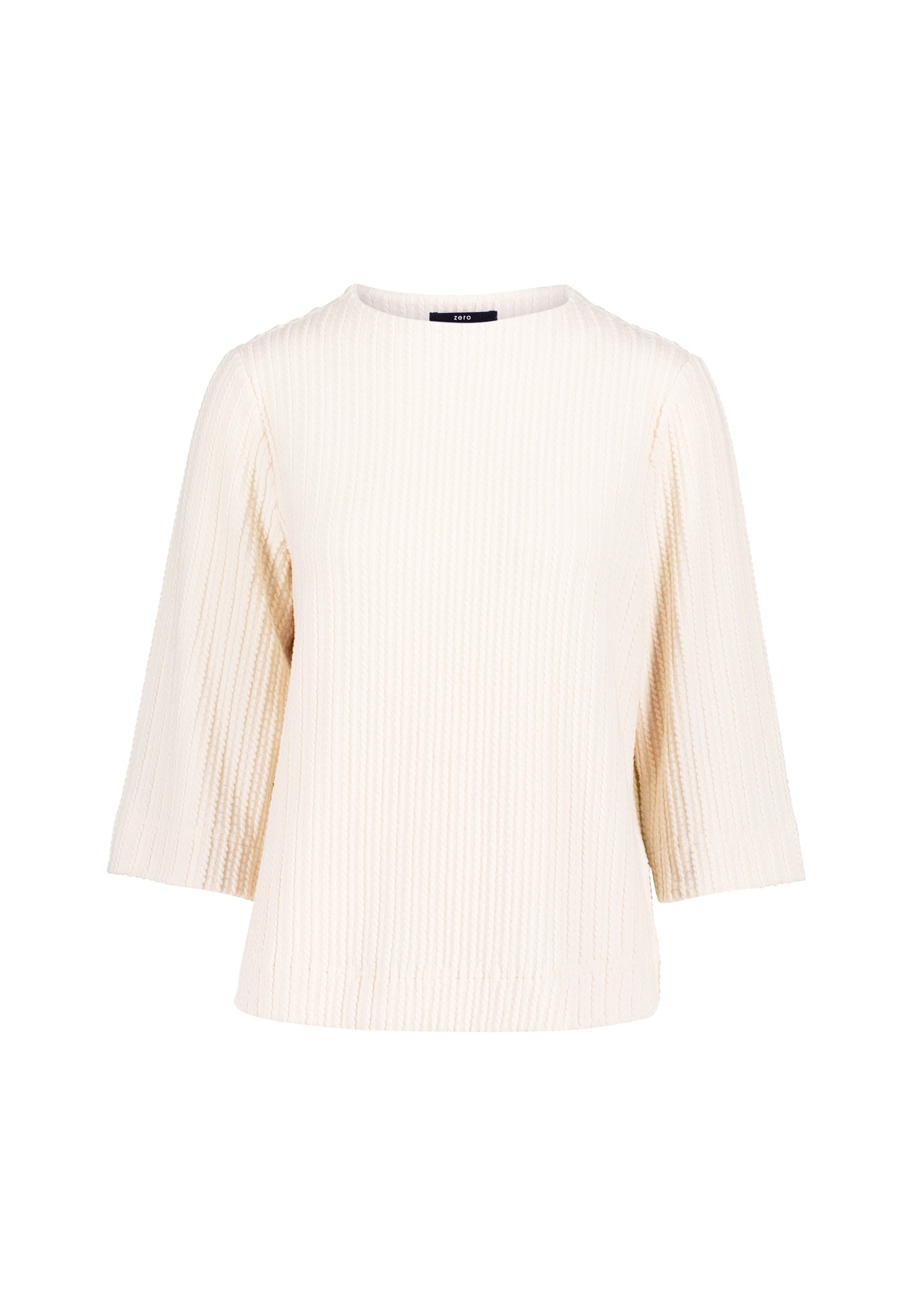 Zero Sweatshirt "Damen mit Strukturmuster", Plain/ohne Details günstig online kaufen