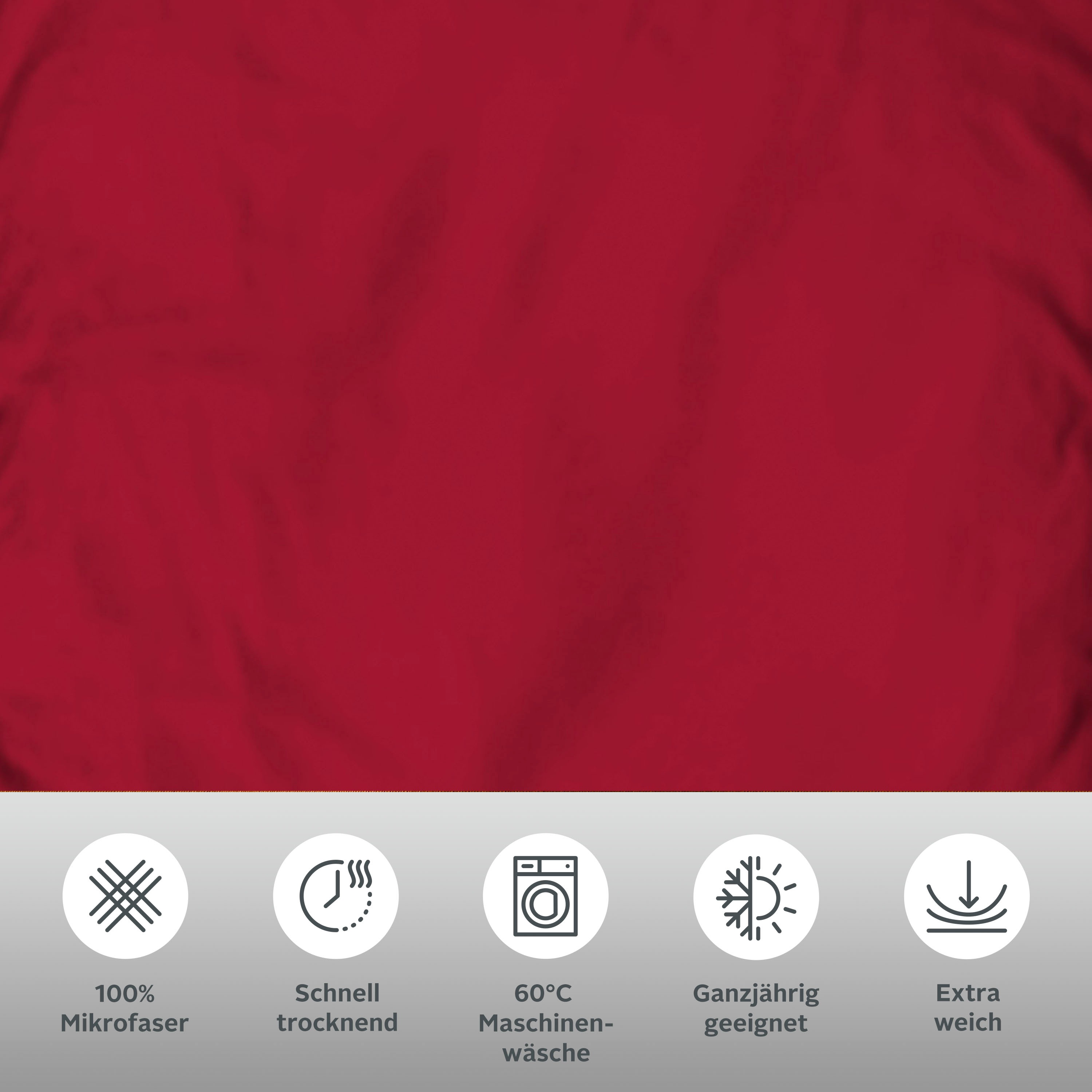 Thumbnail - my home Bettwäsche "Desner" 3 tlg. Premium Qualität, 100 % Polyester, sehr weich, uni, ab 135x200 cm