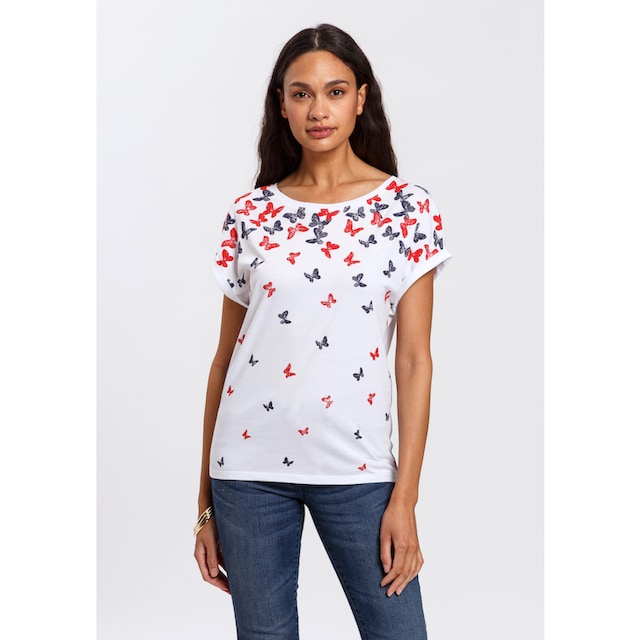 TOM TAILOR Polo Team T-Shirt, mit niedlichem All-Over Print für bestellen |  BAUR