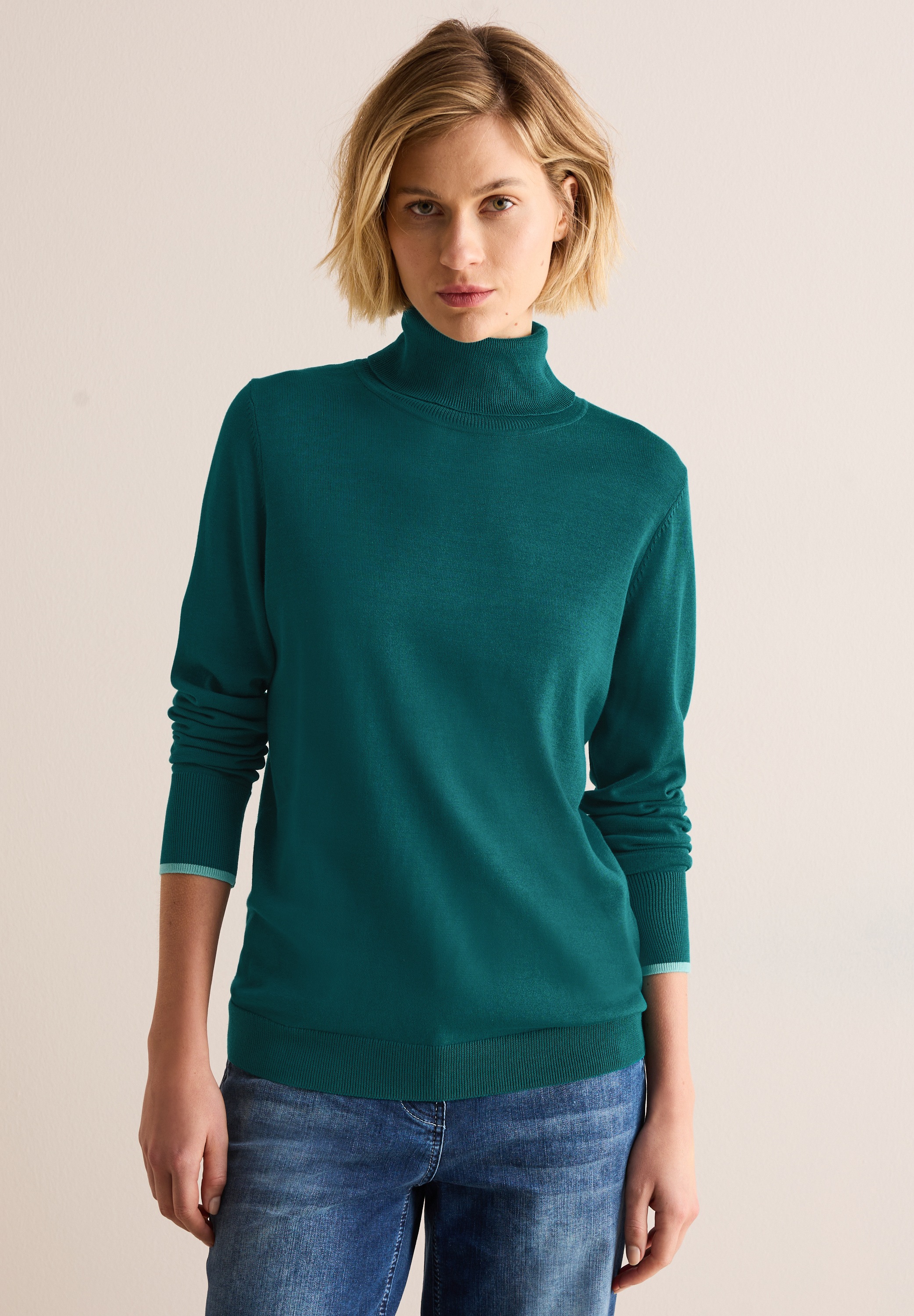 Cecil Rollkragenpullover, aus Baumwolle mit Stretchanteil günstig online kaufen