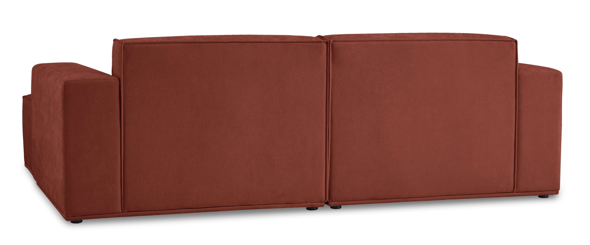 Home affaire Ecksofa »Avelin, 228 cm, L-Form, Chenille, Struktur-Boucle«, mit Wellenunterfederung, Kedernaht, bodentief, Skandi-Design