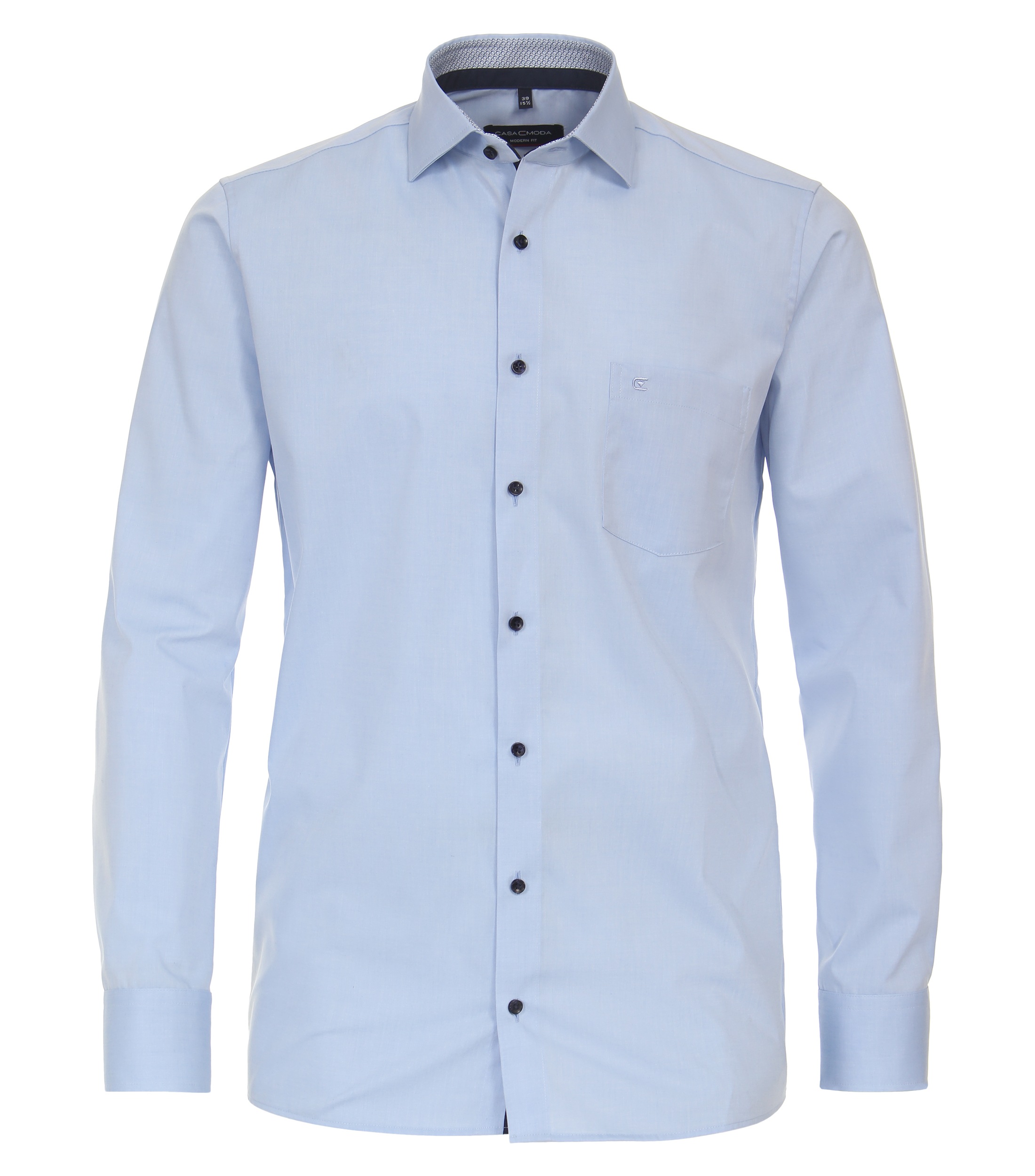 CASAMODA Herren Businesshemd Uni Mittelblau Gr. 41 4