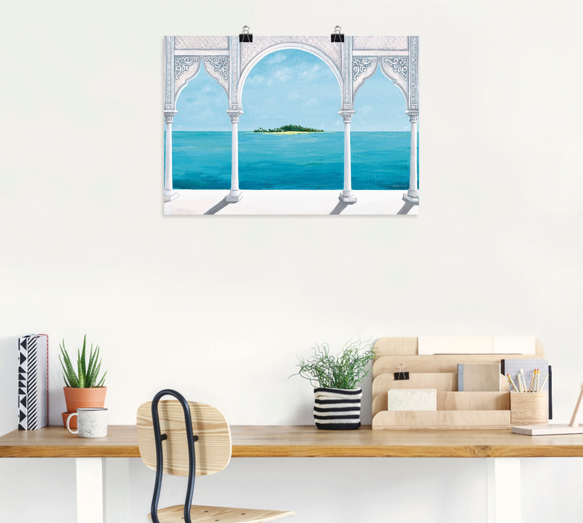 Artland Wandbild »Orientalische Karibik«, Fensterblick, (1 St.), als Leinwandbild, Poster in verschied. Größen