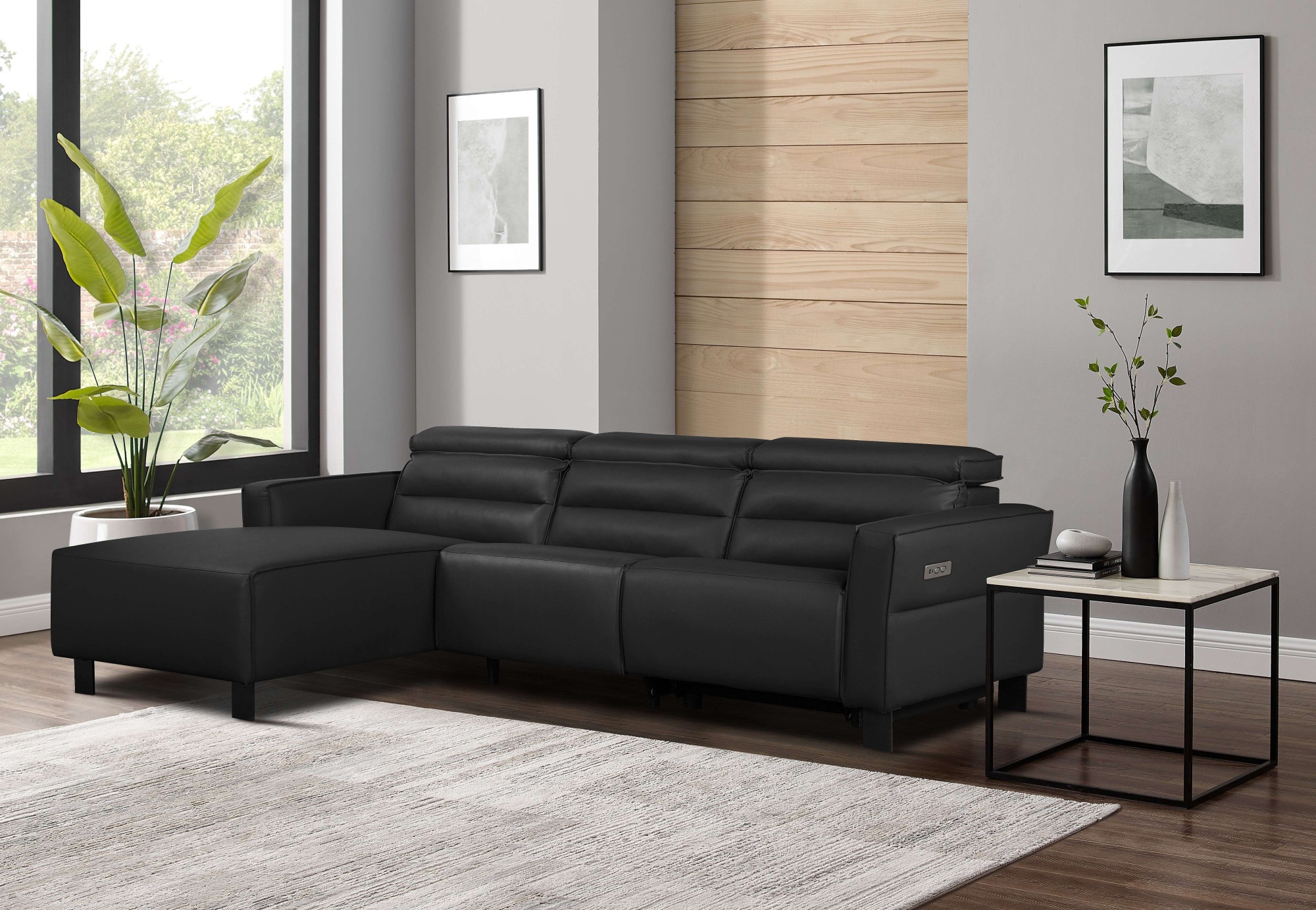 Places of Style Ecksofa »Carpari, L-Form, 263 cm, manuelle o. elektrische Relaxfunktion,«, USB A/C und Kopfteilverstellung