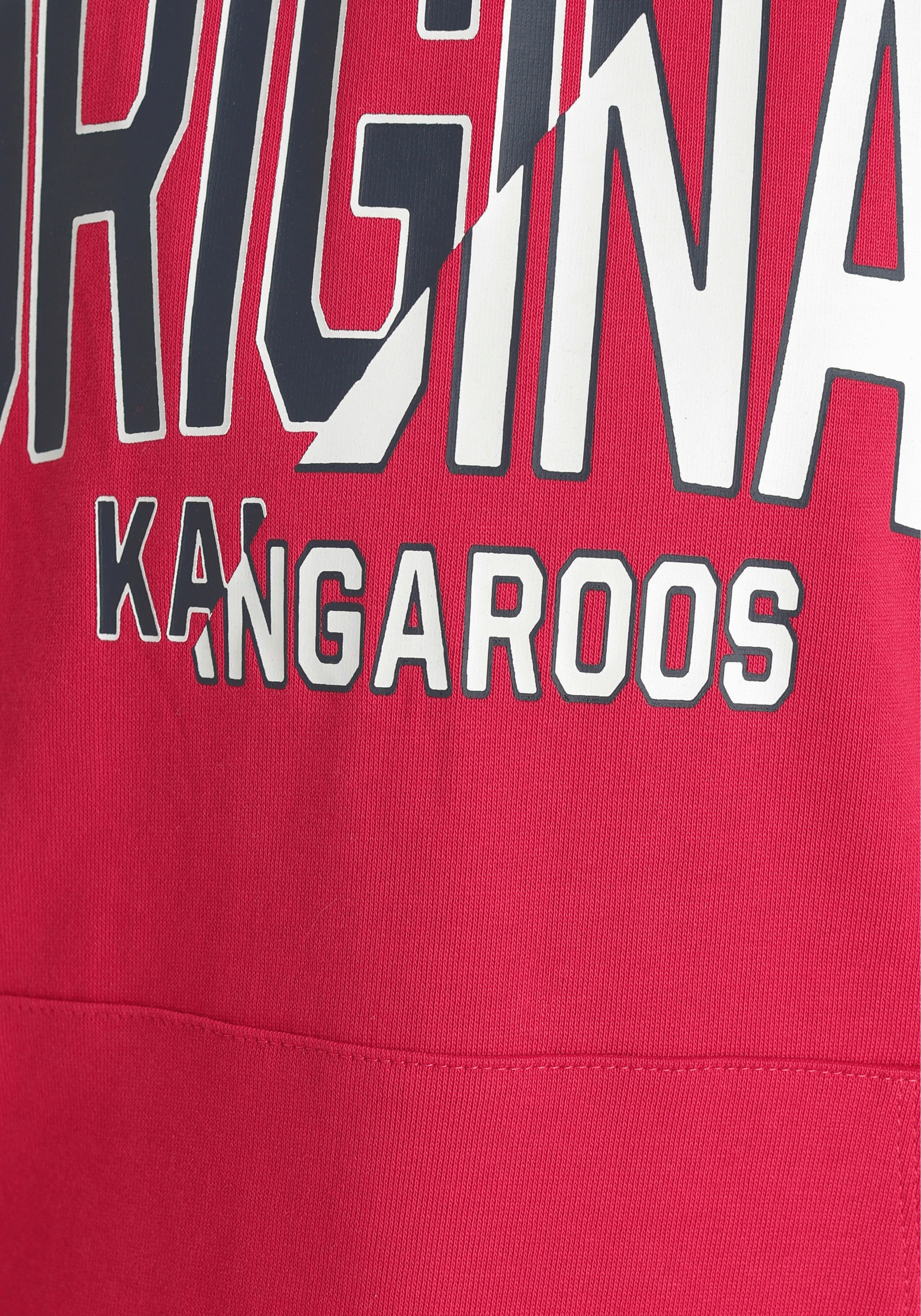 den bestellen an KangaROOS an den Ärmeln mit »mit | Ärmeln«, Kapuzensweatshirt Streifen online BAUR Streifen