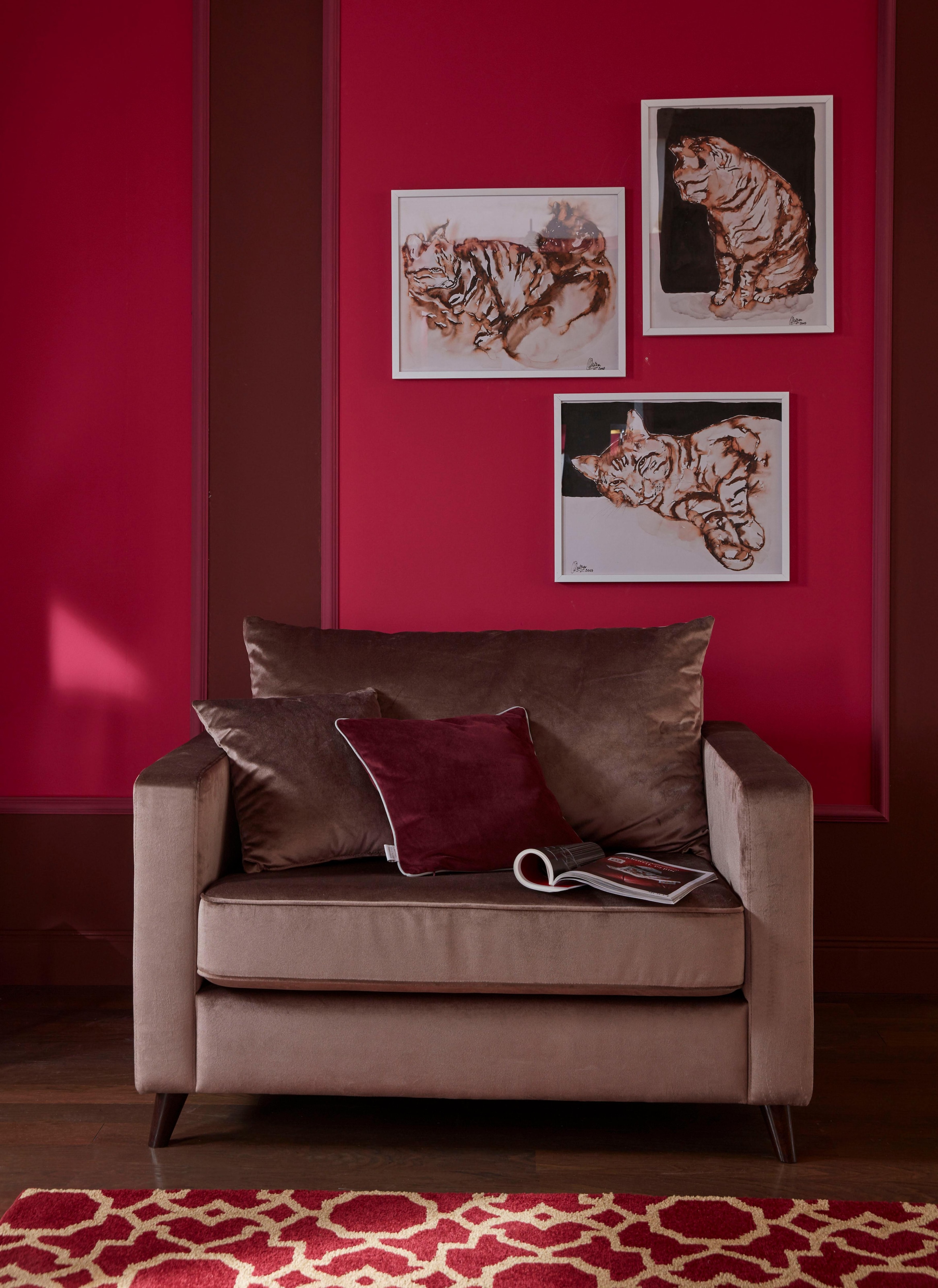 Home affaire Loveseat "Renesse", lose Kissen, Keder an Sitzkissen günstig online kaufen