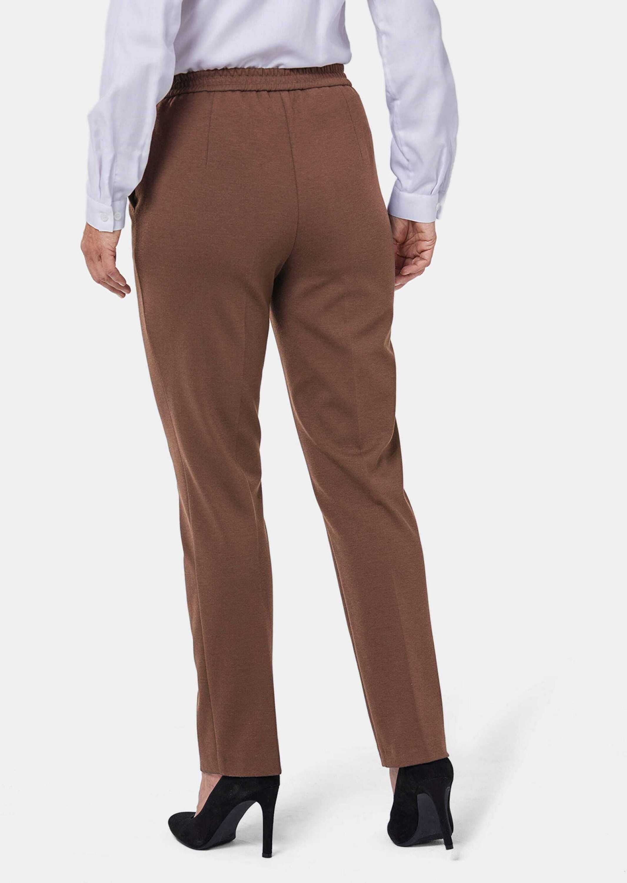 GOLDNER Schlupfhose »Kurzgröße Kurzgröße - Schlupfhose Martha in knitterarmer Flanelloptik«