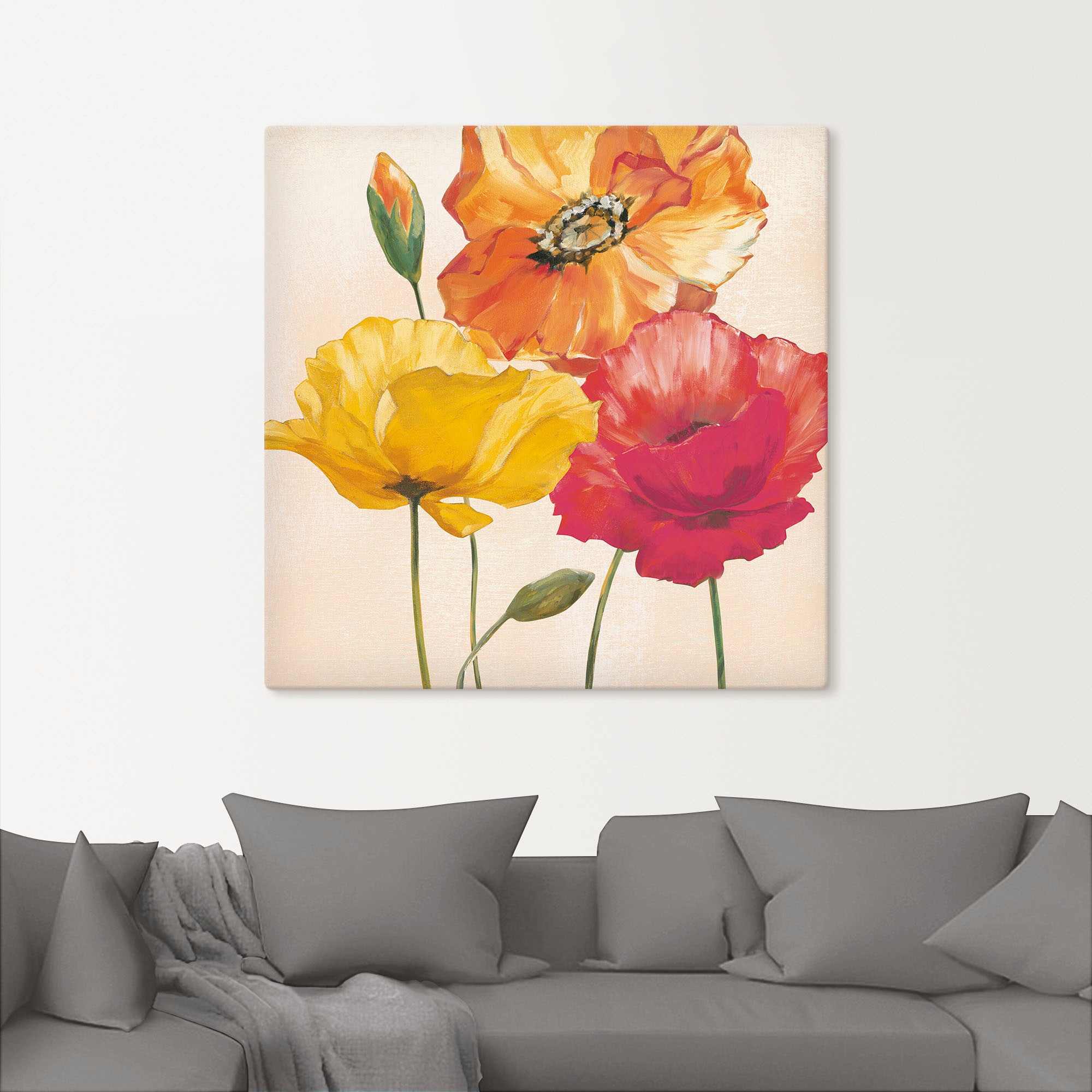 Artland Wandbild »Bunte Mohnblumen I«, Blumenbilder, (1 St.), als Alubild, Outdoorbild, Leinwandbild, Poster, Wandaufkleber