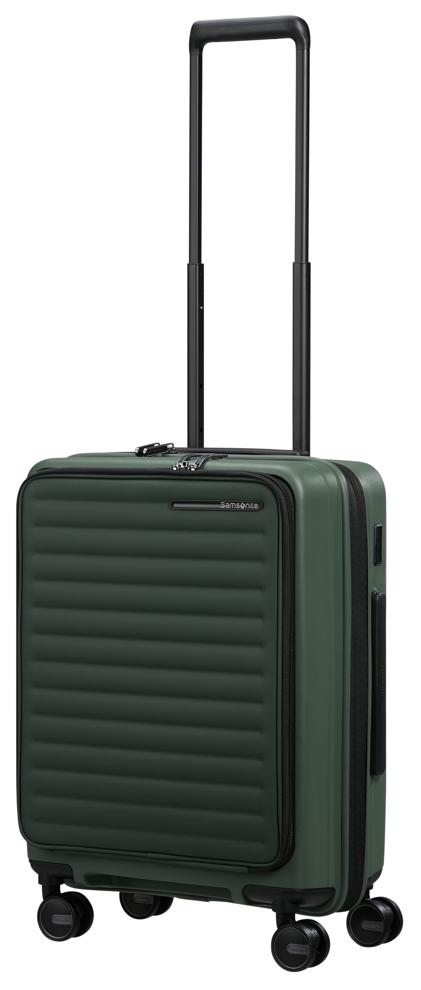 Samsonite Hartschalen-Trolley "RESTACKD 55 inkl. 2 Packtaschen", 4 St. Rollen, Handgepäckkoffer mit TSA Schloss Volumene